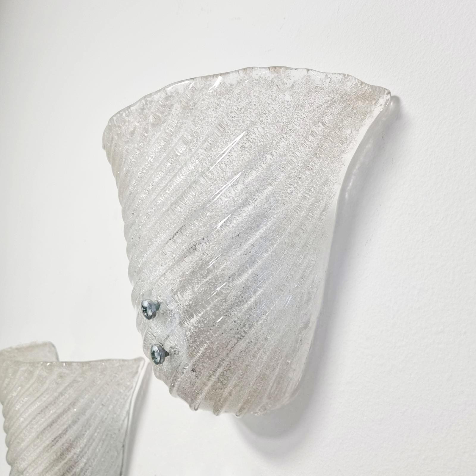 Murano Glass Italian Modern Murano Graniglia Wall Sconces , Italy 90s, Pair
