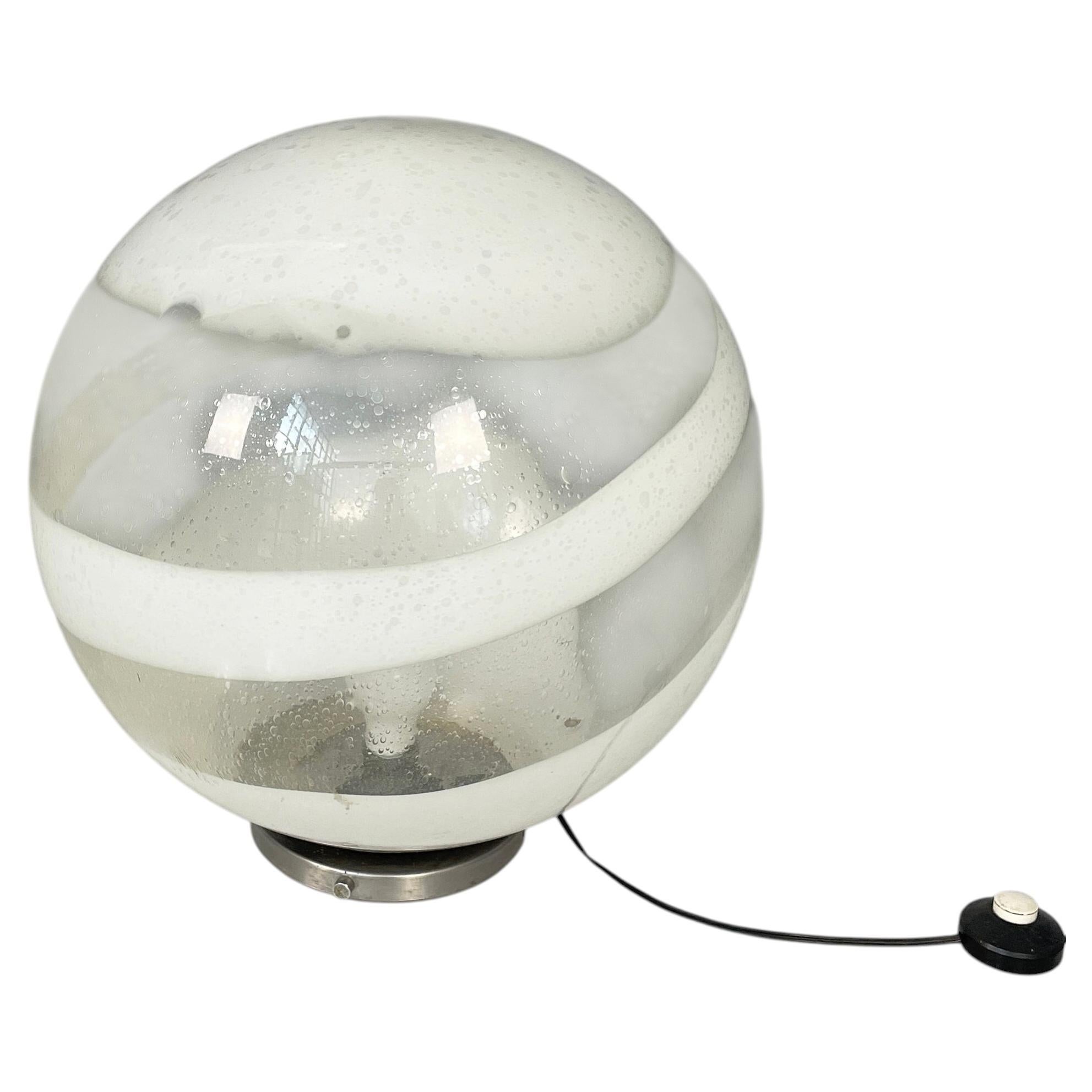 Italian modern Murano opaline glass table lamp by Carlo Nason, 1970s