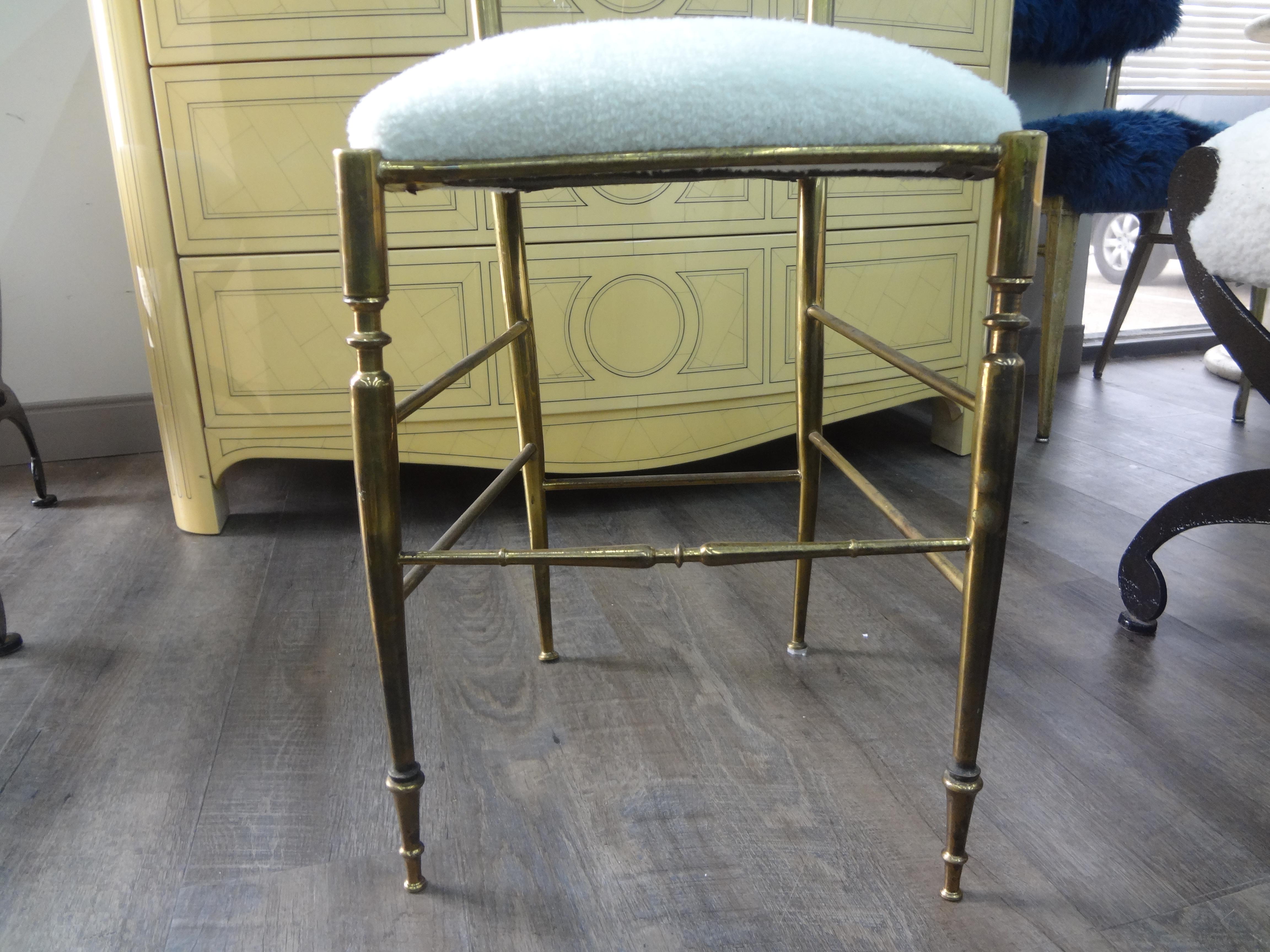 Italian Modern Neoclassical Style Brass Chiavari Chair For Sale 1