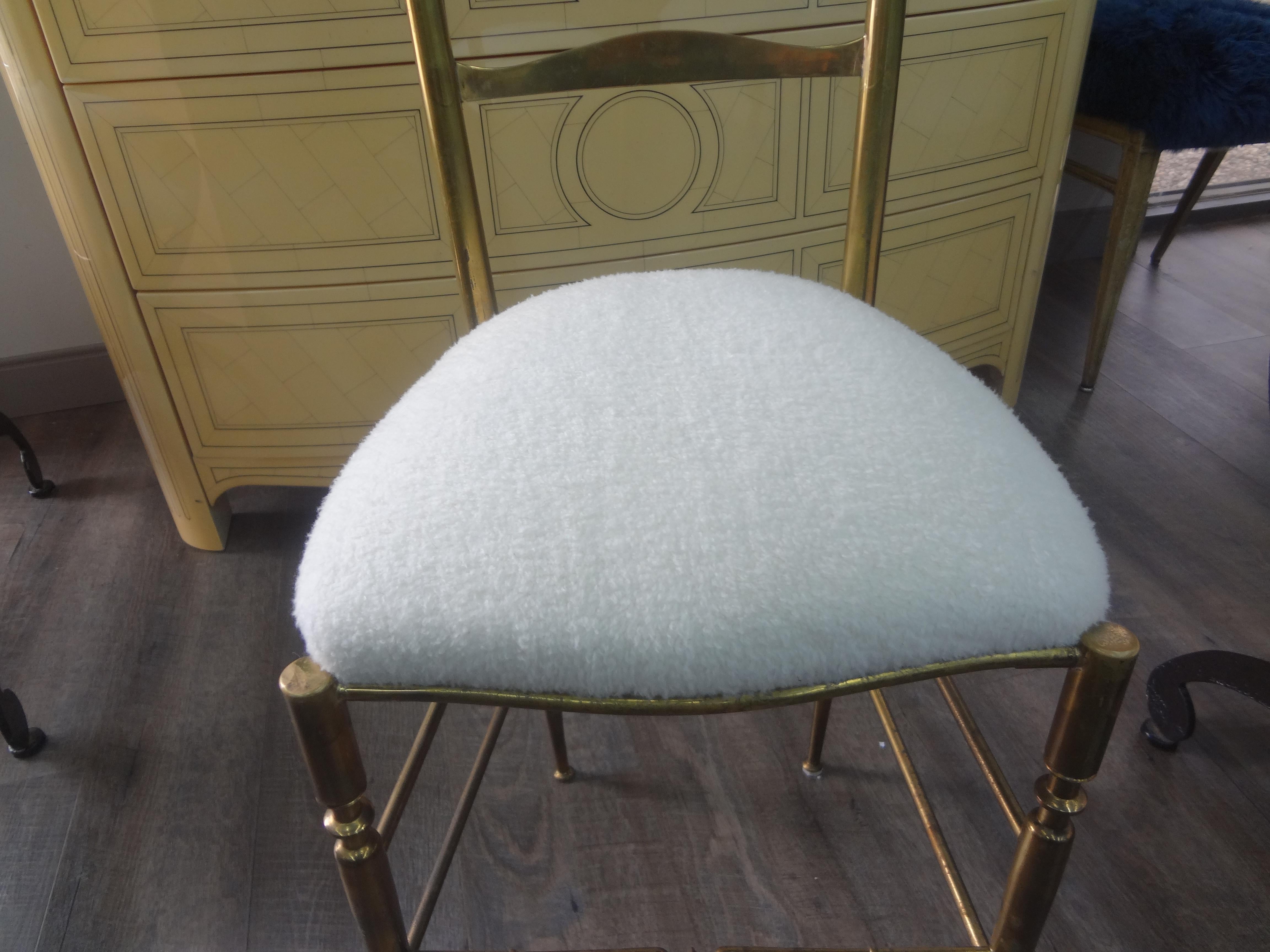 Italian Modern Neoclassical Style Brass Chiavari Chair For Sale 2