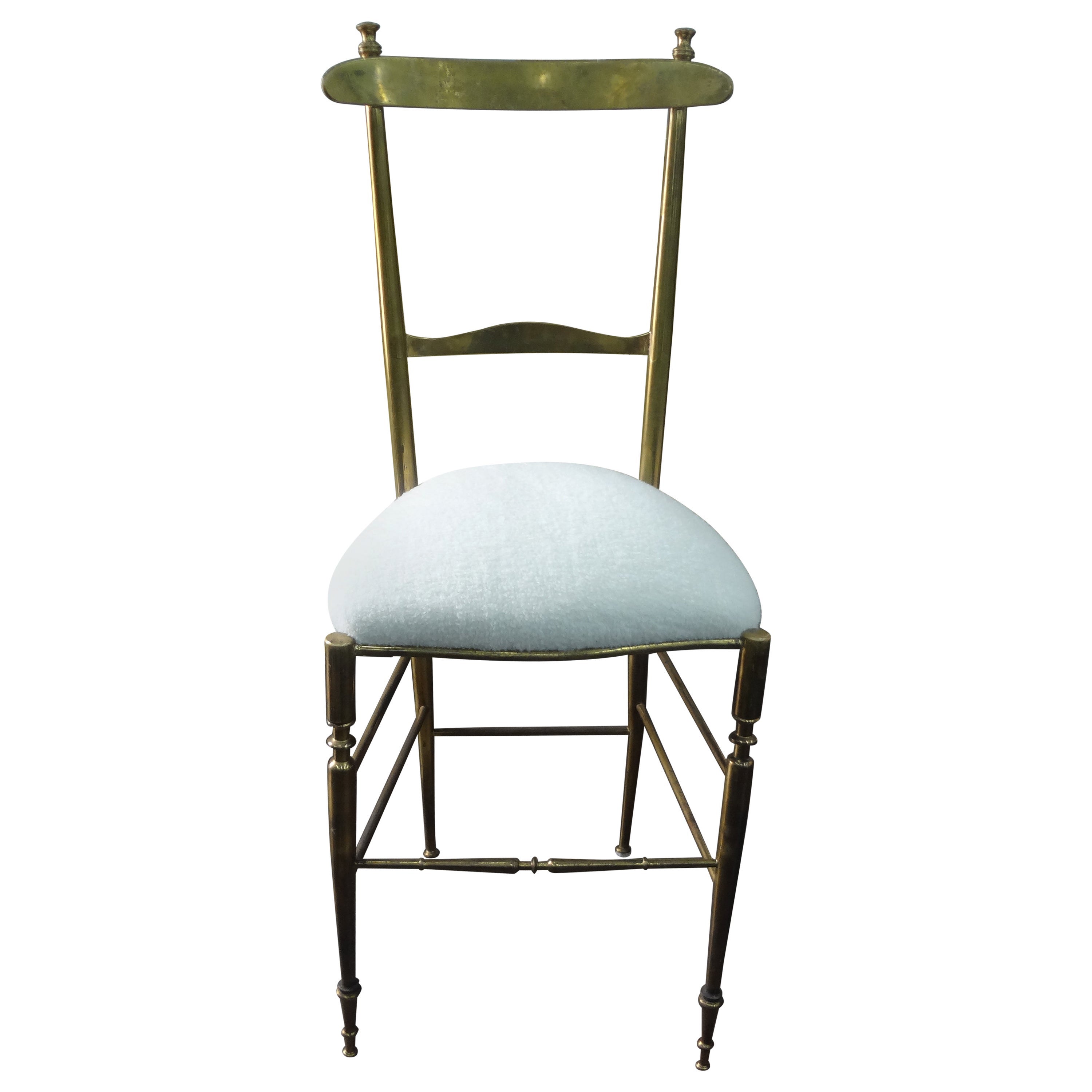 Italian Modern Neoclassical Style Brass Chiavari Chair