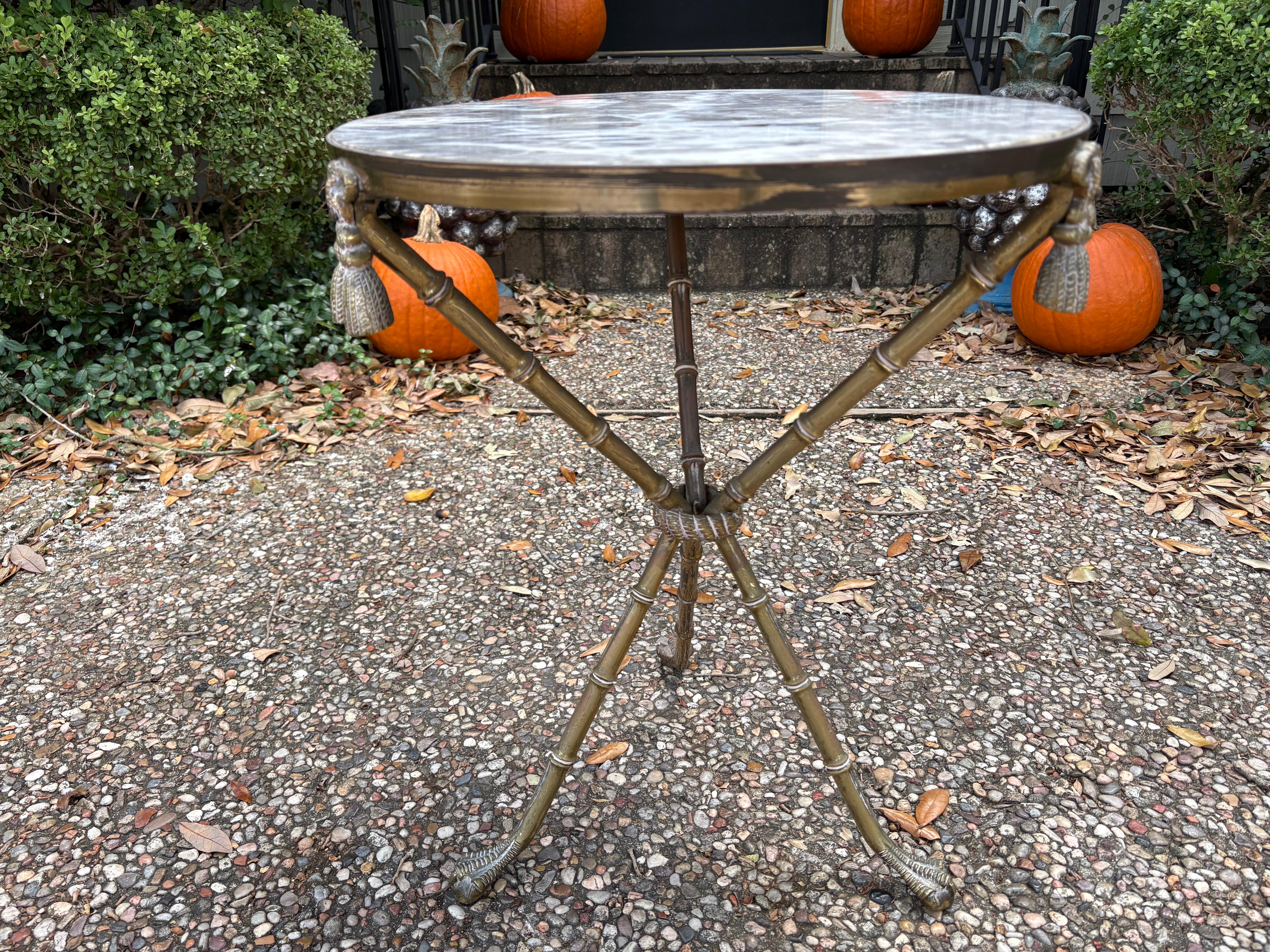 Mid-20th Century Italian Modern Neoclassical Style Bronze Table For Sale