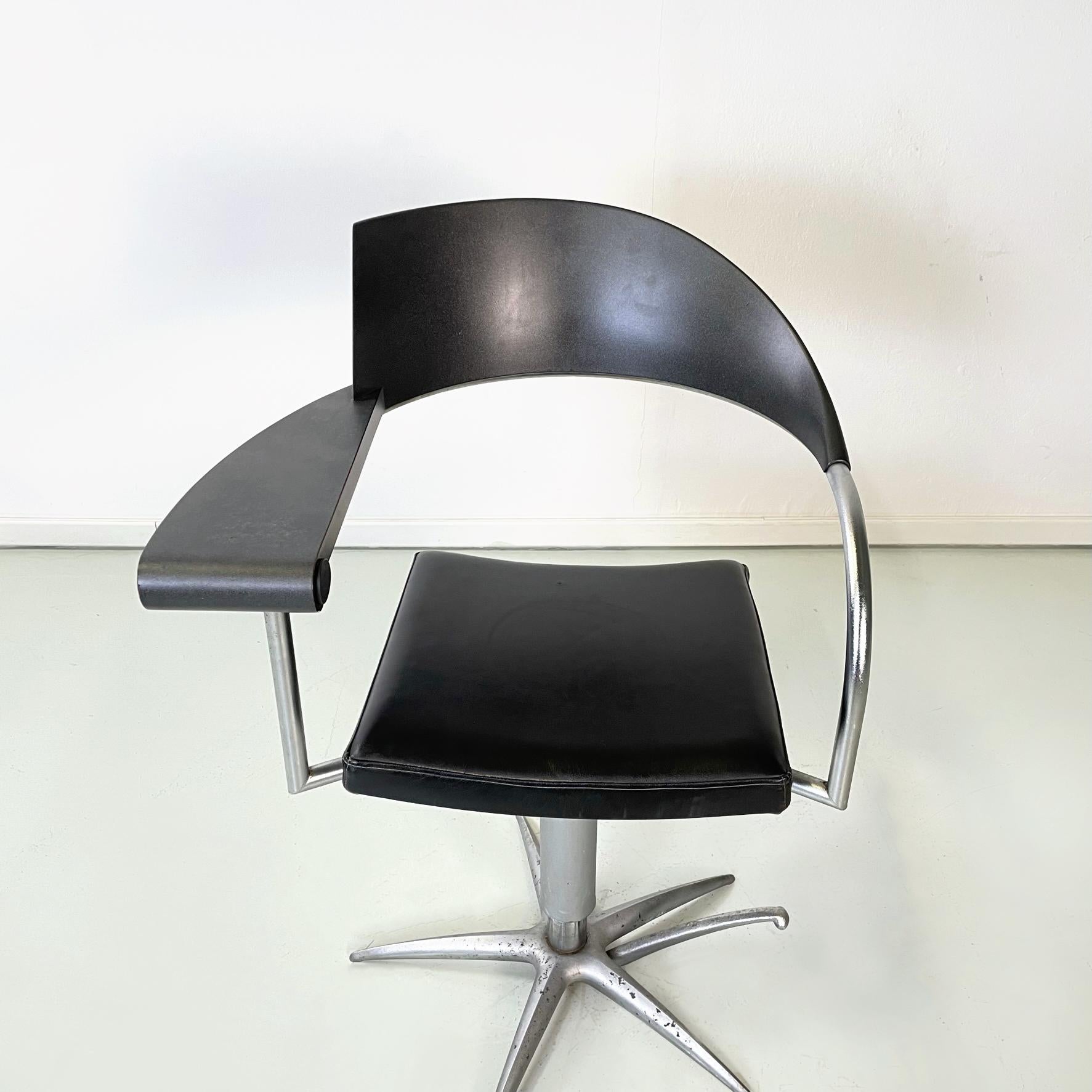 Italian Modern Office Techno Barber Chair by Philippe Starck Maleletti, 1990s 2