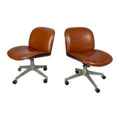 Italian modern office chairs by Ico Parisi for MiM, 1970s