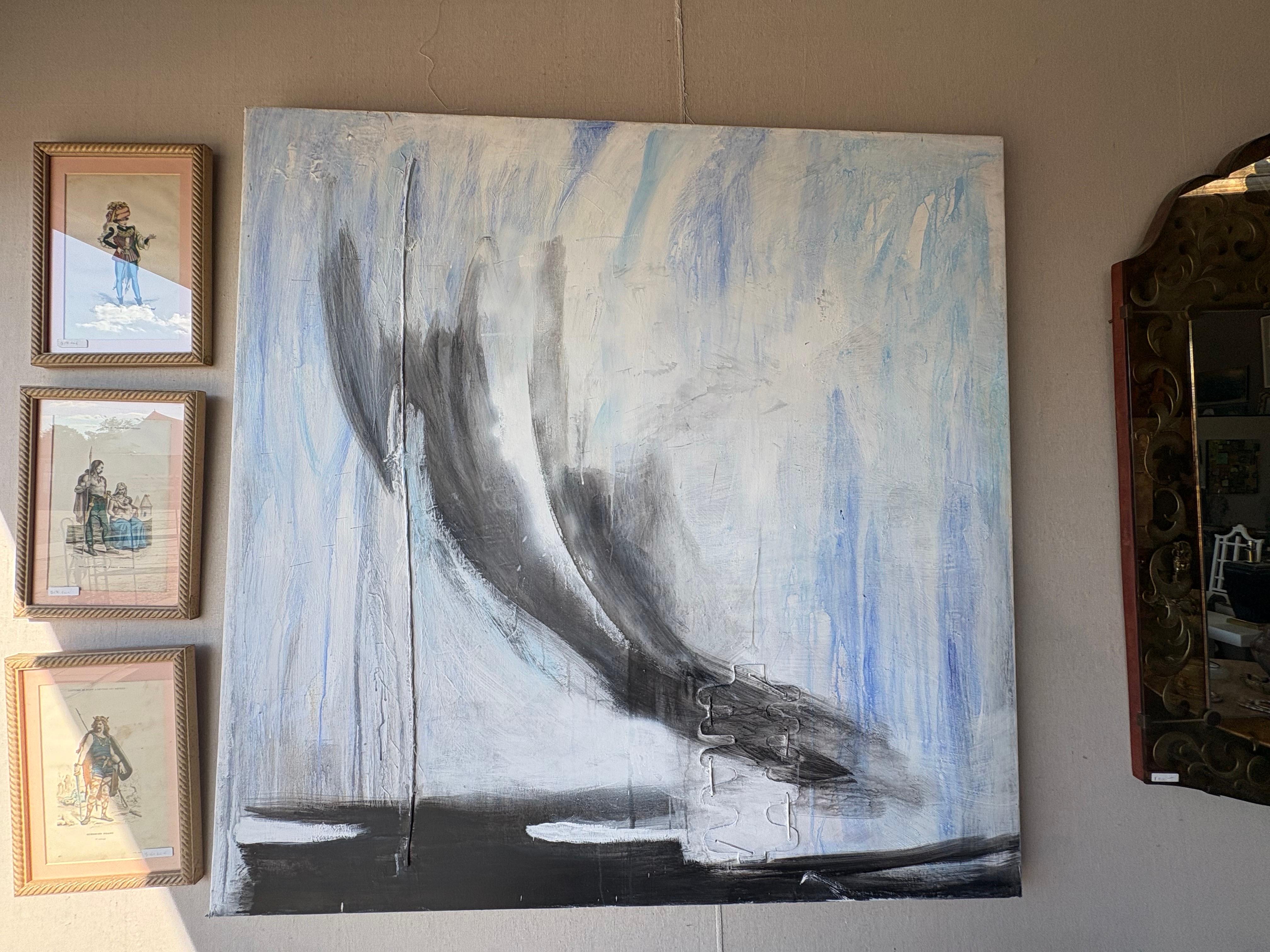 Italienische Moderne Öl auf Leinwand von Fausta Dossi im Zustand ��„Gut“ im Angebot in Houston, TX