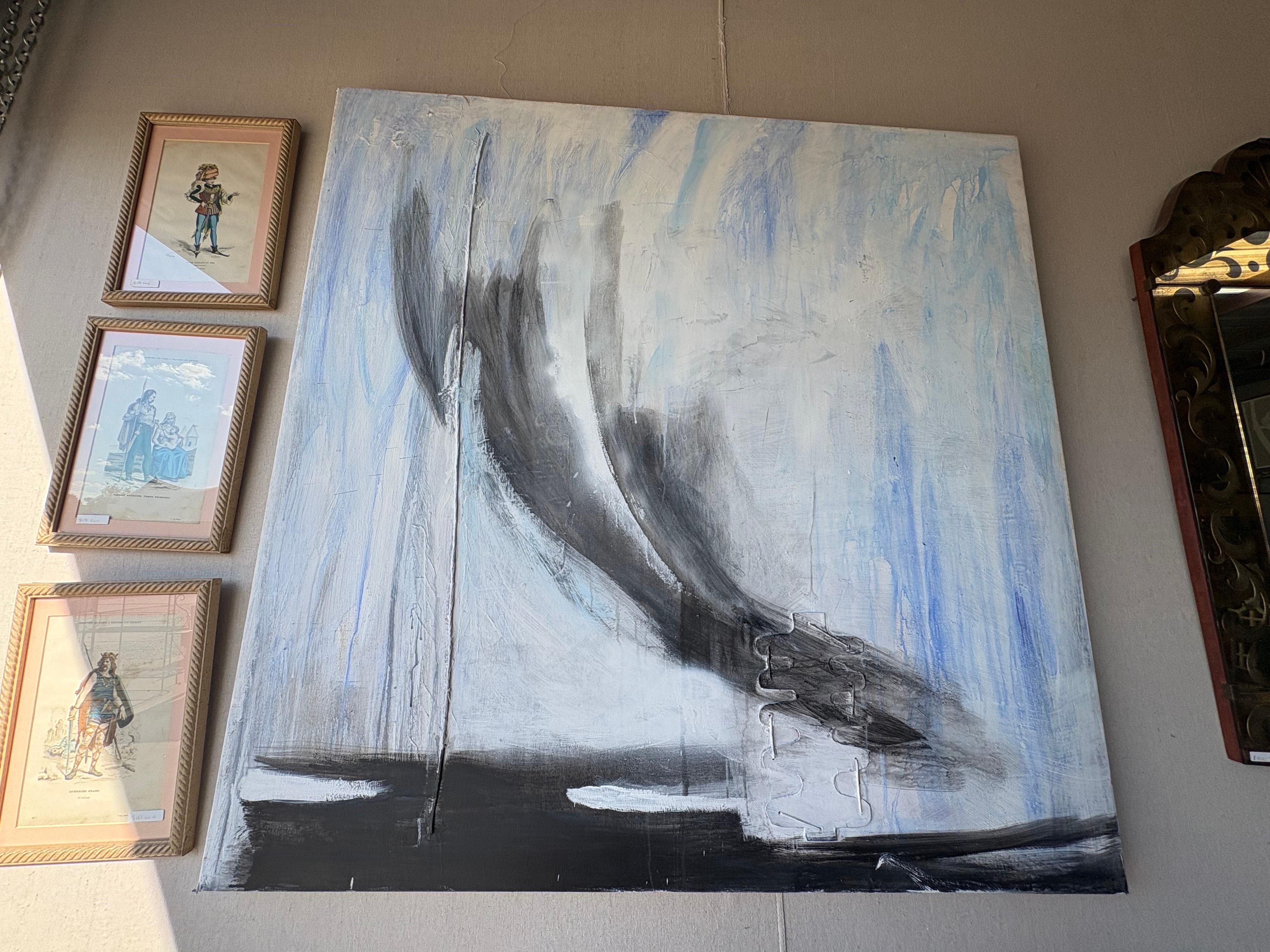 Italienische Moderne Öl auf Leinwand von Fausta Dossi im Angebot 4