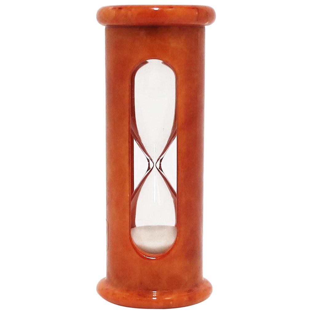 Italian Modern Alabaster Marble Hourglass Timer