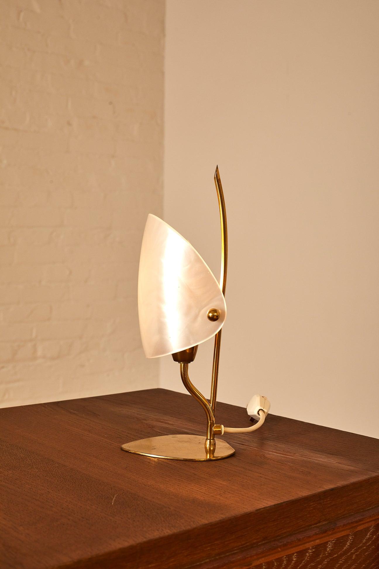 20th Century Italian Modern Opal Miniature Table Lamp