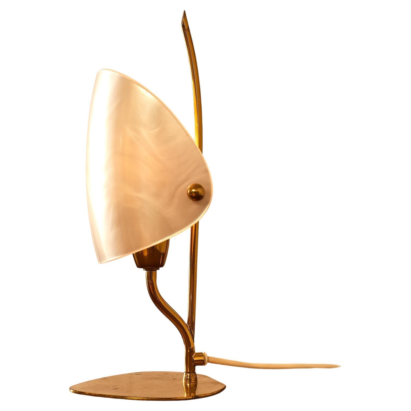 Italian Modern Opal Miniature Table Lamp