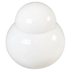 Italian Modern Opaline Glass Table Lamp Daruma by Asti for Fontana Arte, 1970s