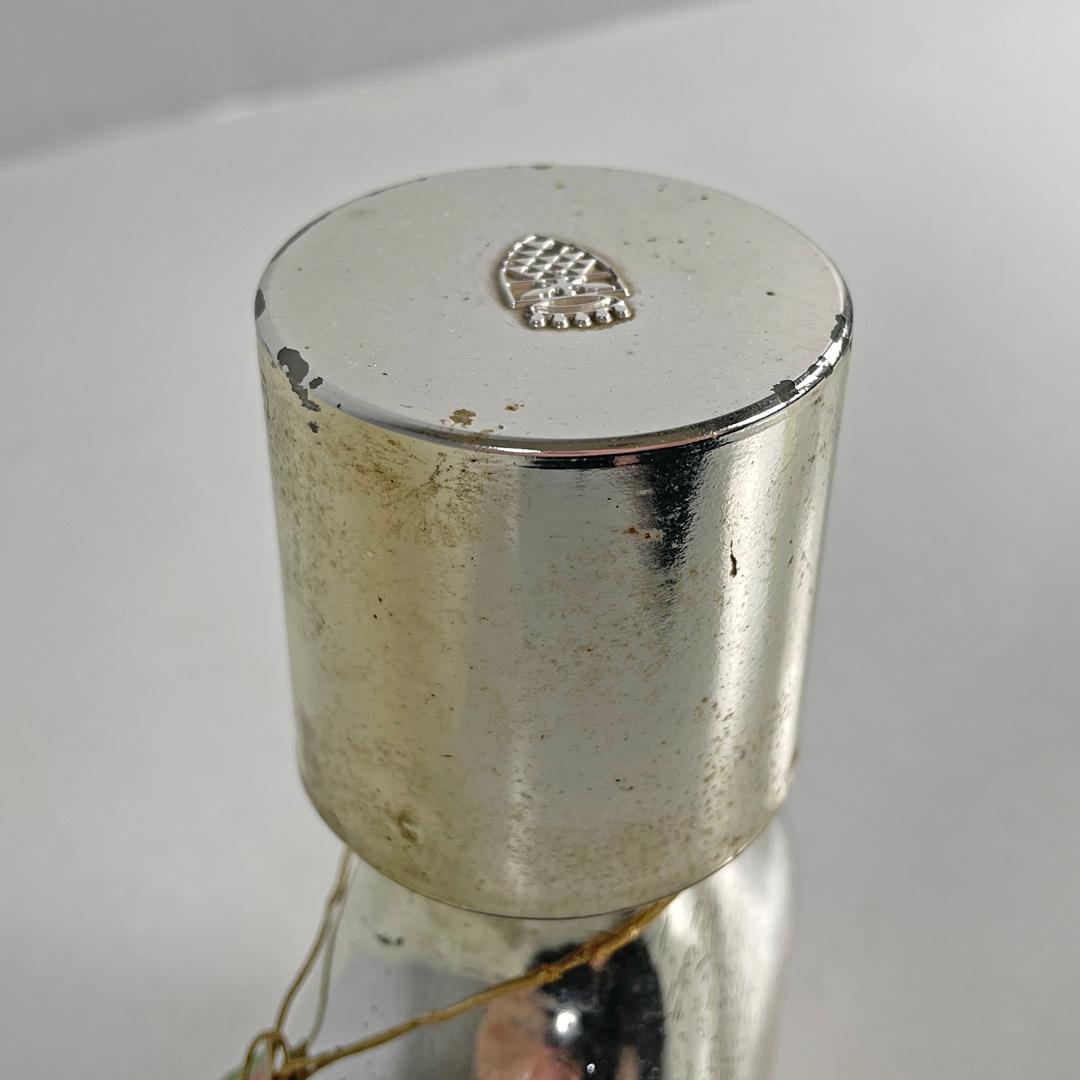 Italian modern orange and silver bottle Cremidea Amaretto by F.lli Beccaro 1970s 5