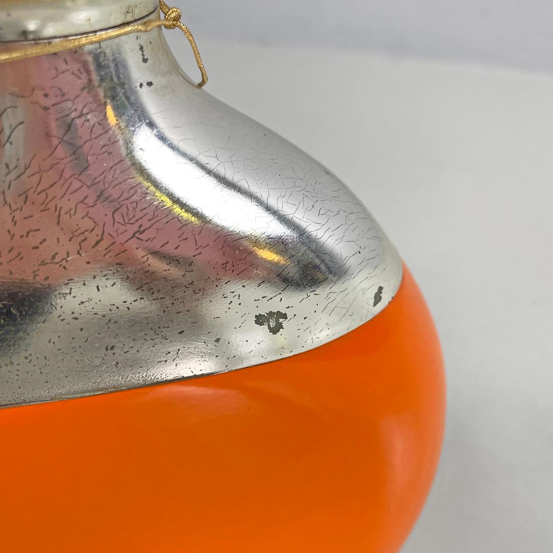 Italian modern orange and silver bottle Cremidea Amaretto by F.lli Beccaro 1970s 6