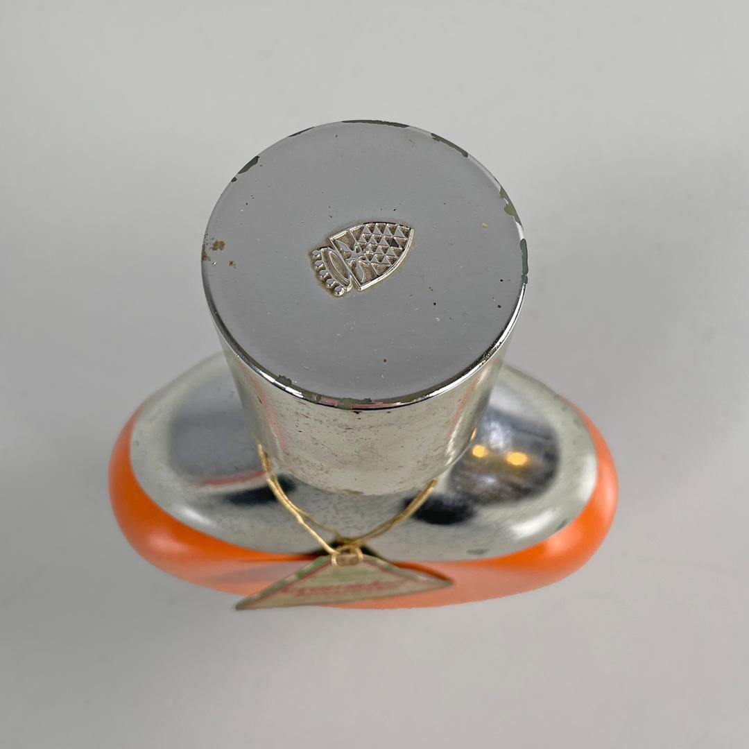 Italian modern orange and silver bottle Cremidea Amaretto by F.lli Beccaro 1970s 2