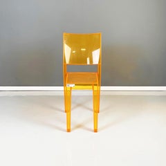 Chaise moderne italienne orange The Marie de Philippe Stark pour Kartell, annes 1990