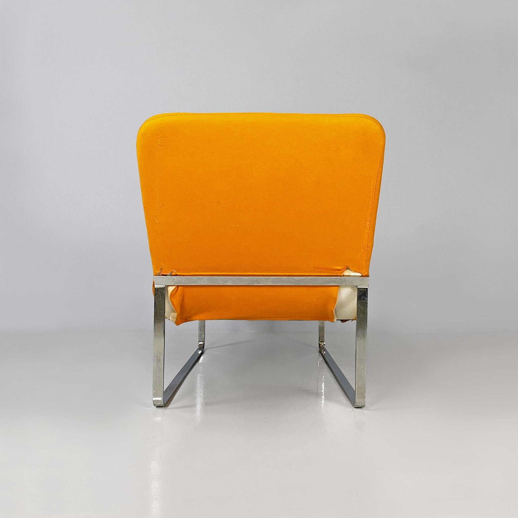 Acciaio inossidabile Chaise lounge moderna italiana Landscape arancione, Jeffrey Bernett, B&B Italia, 1999 in vendita