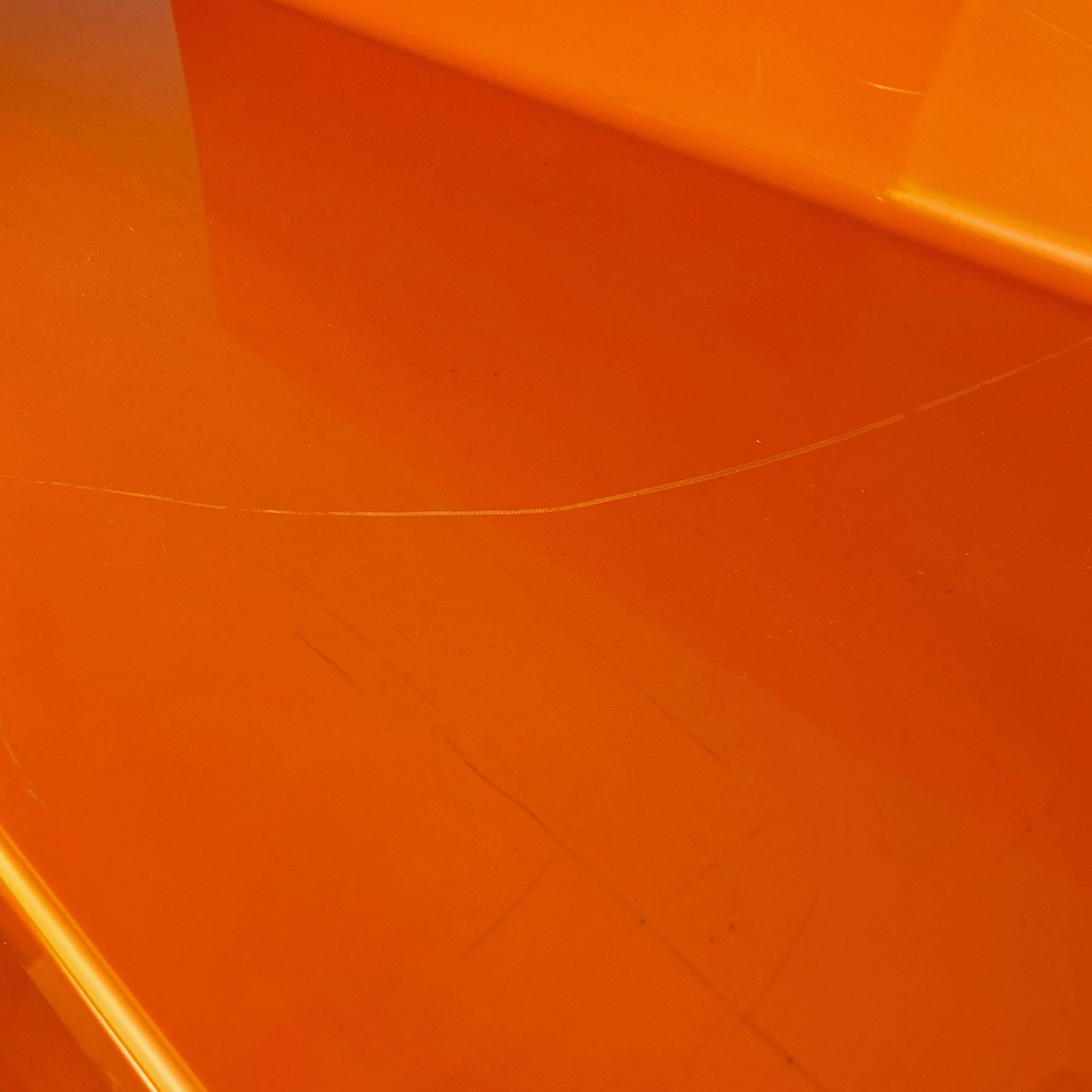 Estantería moderna italiana de plástico naranja de Marcello Siard para Kartell, años 70 en venta 8