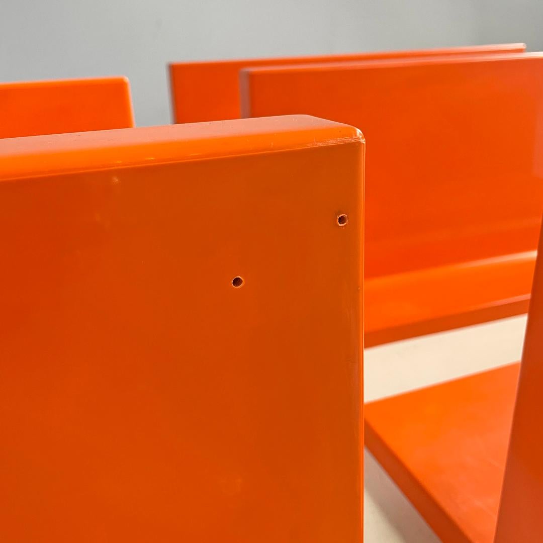Italian modern orange plastic shelves by Marcello Siard for Kartell, 1970s For Sale 10