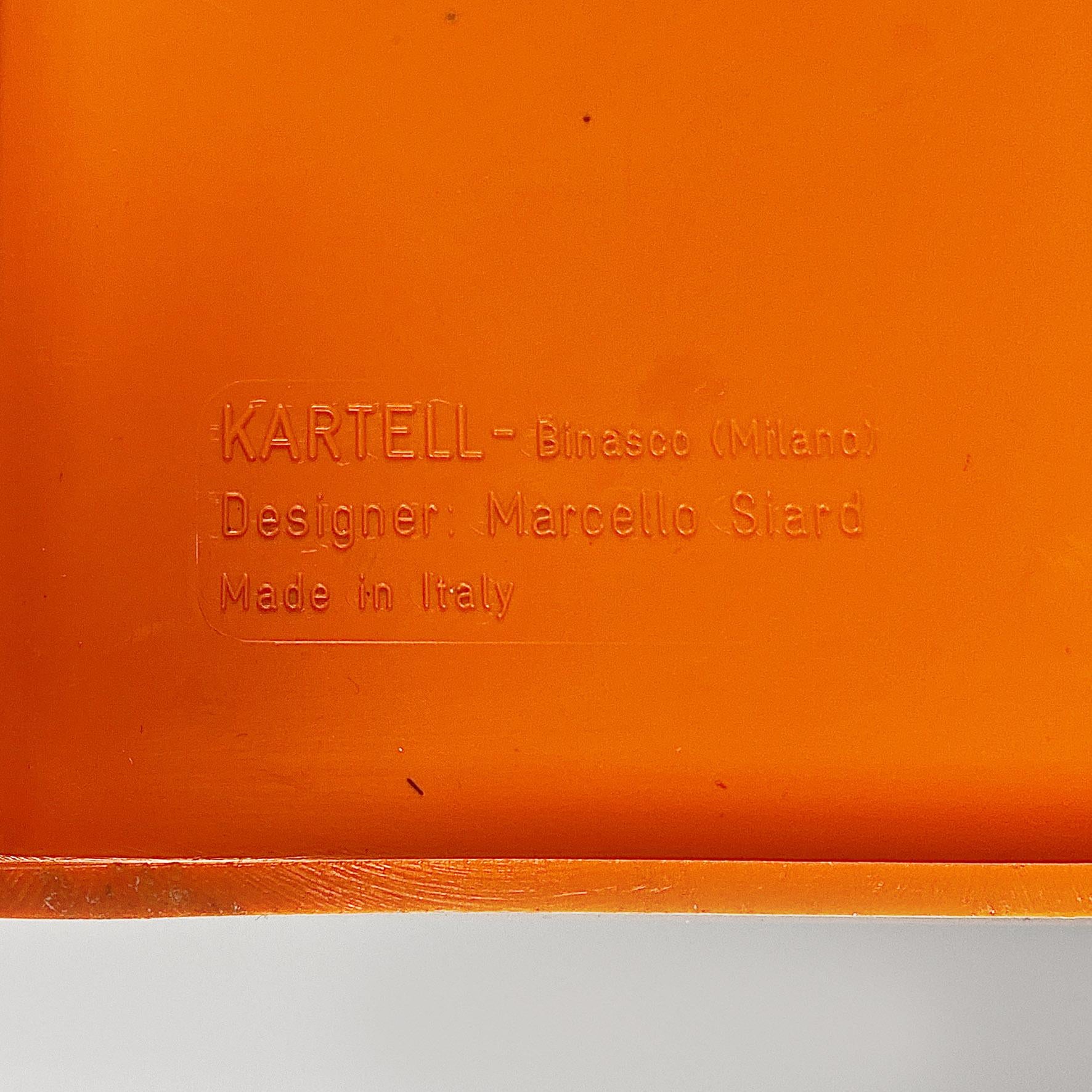 Estantería moderna italiana de plástico naranja de Marcello Siard para Kartell, años 70 en venta 11