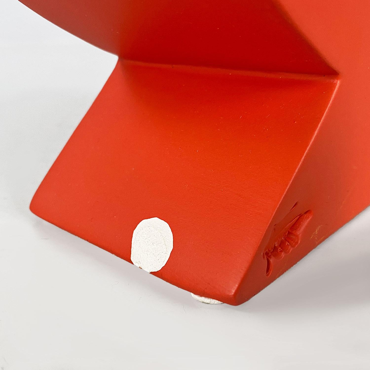 Moderne italienische Skulpturenvase in Orange und Rot von Florio Paccagnella, 2023 im Angebot 4