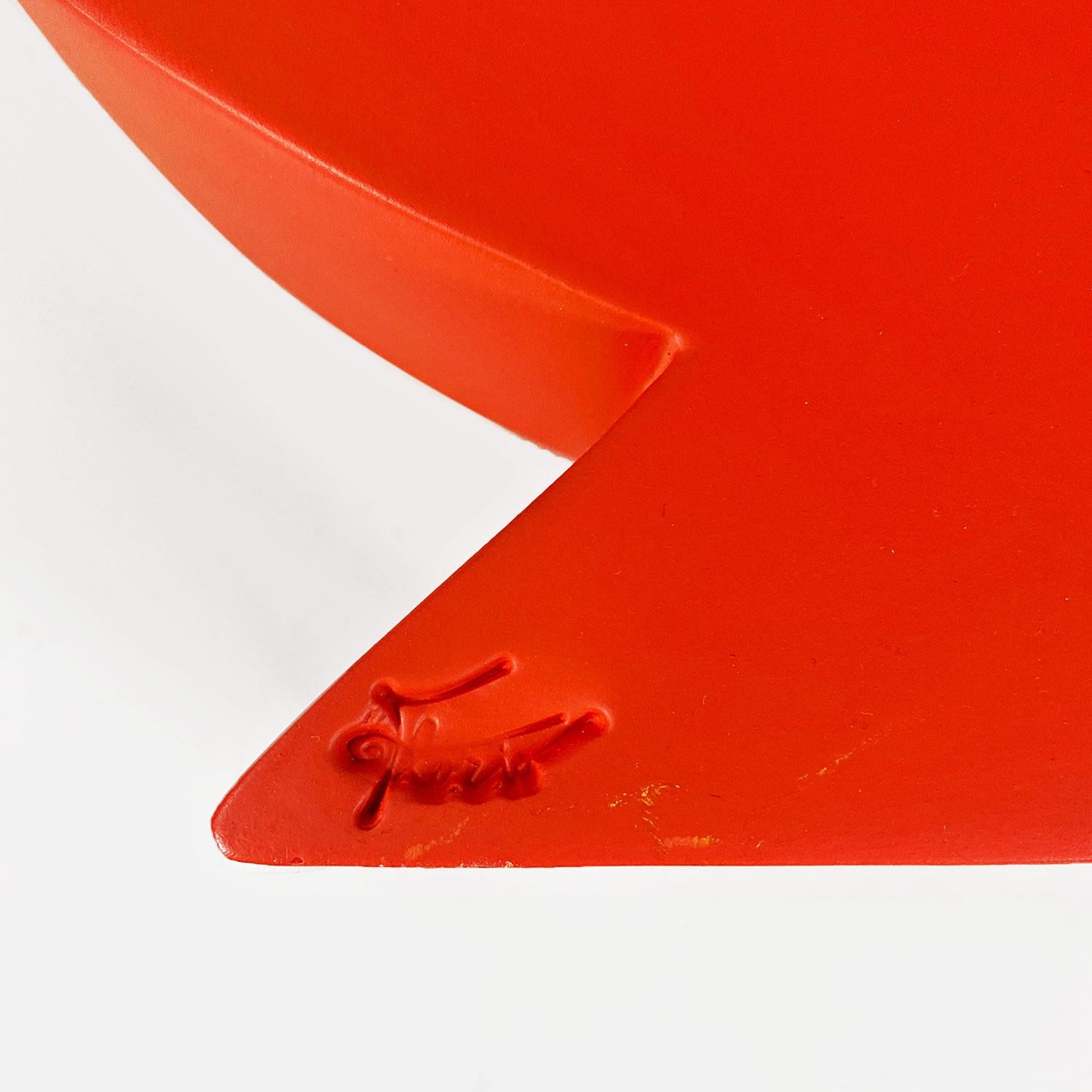 Moderne italienische Skulpturenvase in Orange und Rot von Florio Paccagnella, 2023 im Angebot 5