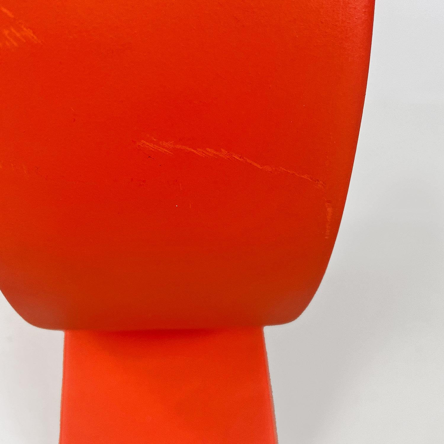 Italian modern orange red sculpture vase by Florio Paccagnella, 2023 For Sale 7