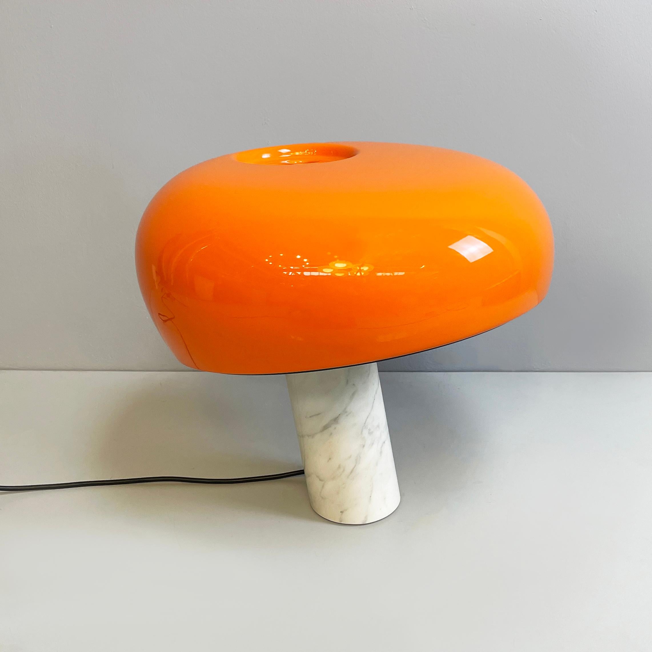 Modern Italian modern orange table lamp Snoopy by Castiglioni brothers for Flos, 2020
