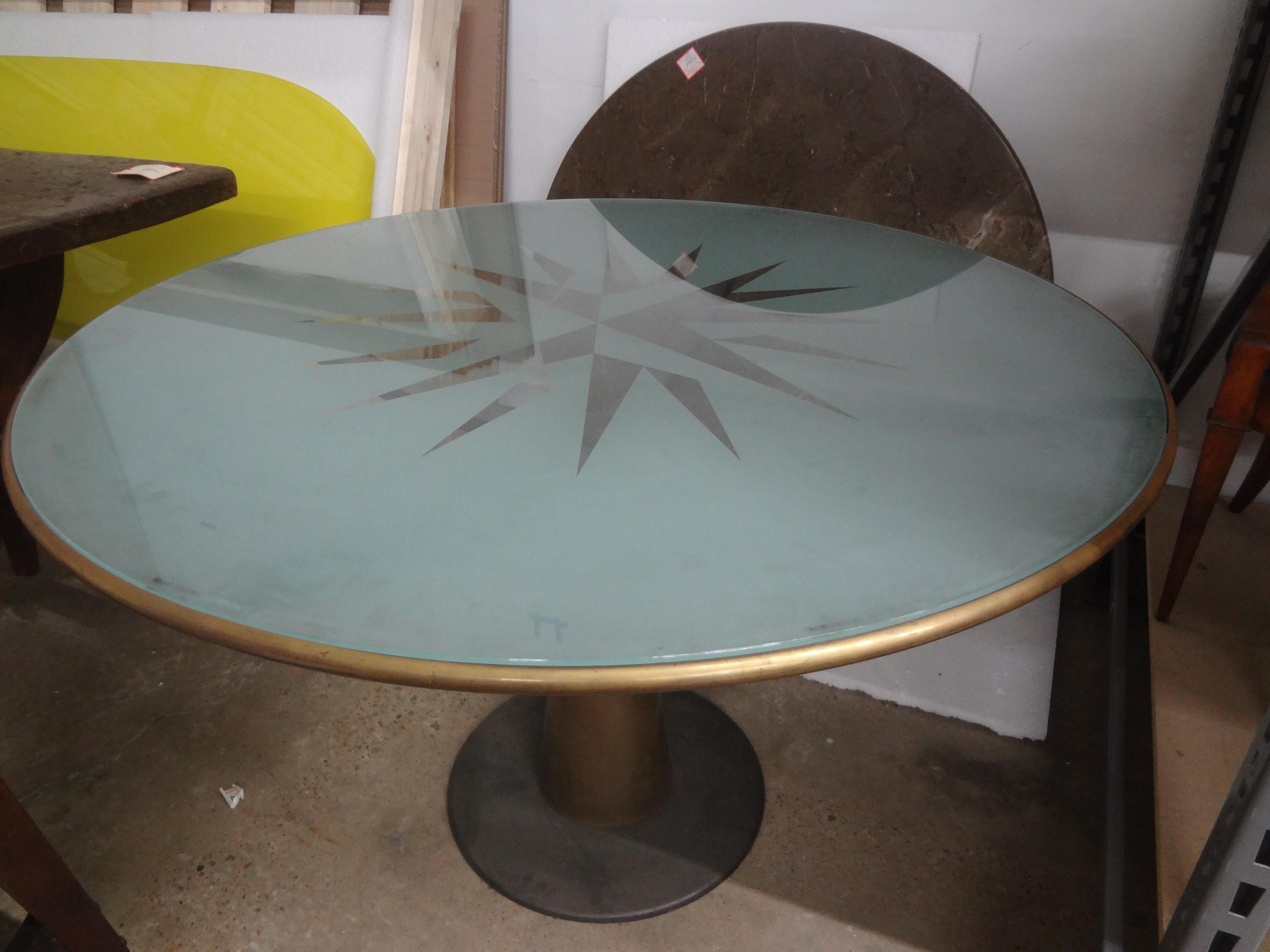 Italian Modern Oscar Tusquets Astrolabio Center Table For Sale 3