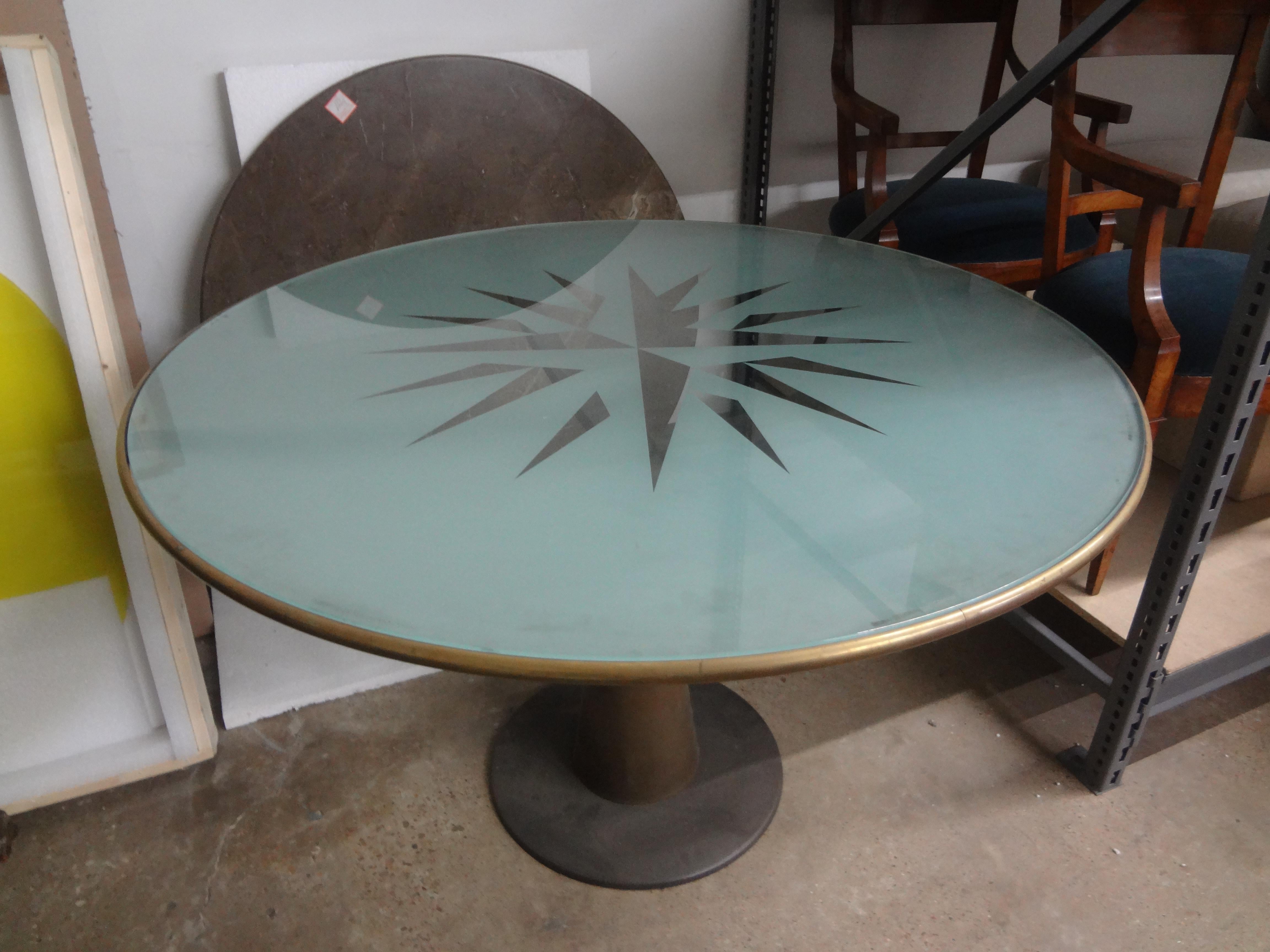Italian Modern Astrolabio Center Table By Oscar Tusquets For Sale 8