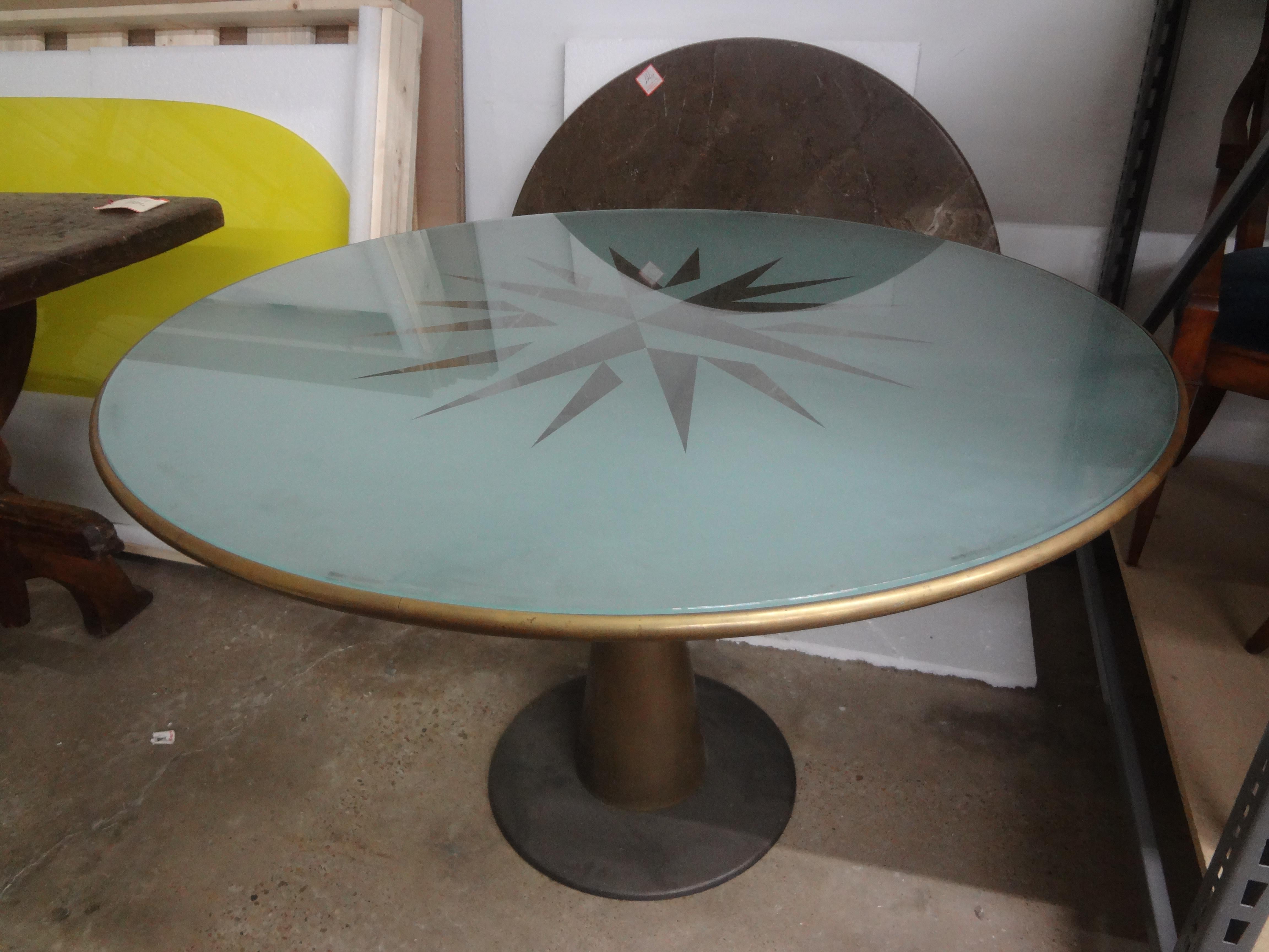 Post-Modern Italian Modern Astrolabio Center Table By Oscar Tusquets For Sale
