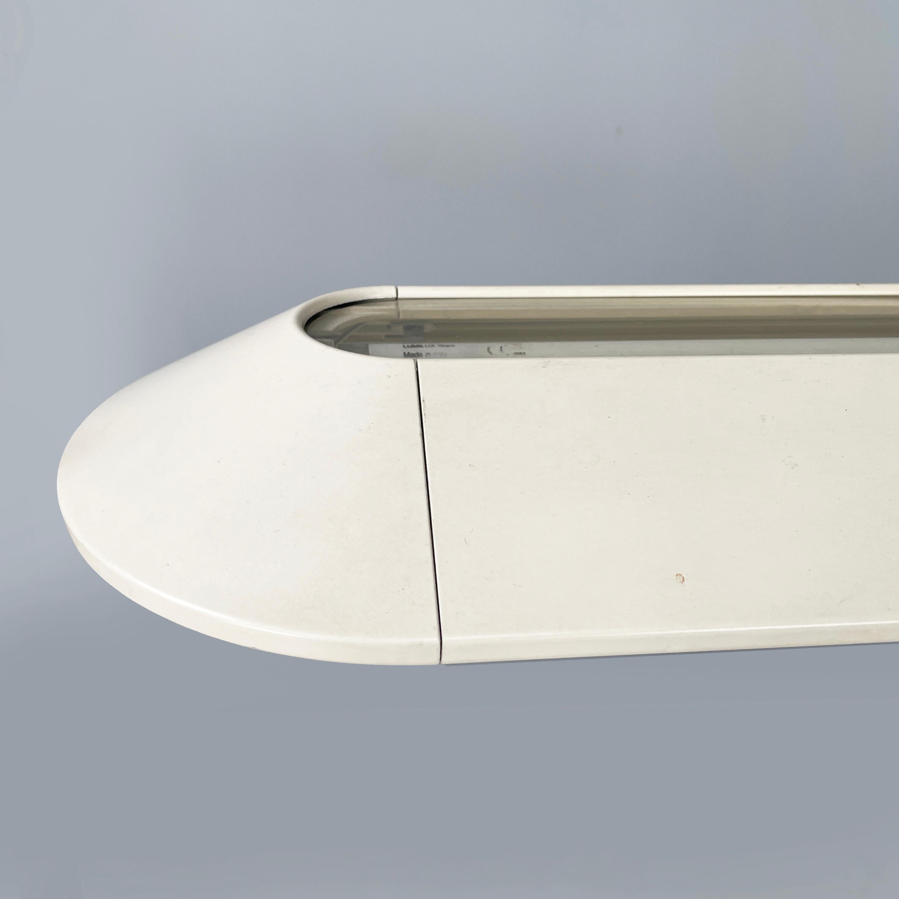Lustre ovale moderne italien en métal blanc et plastique par Artemide, années 2000 en vente 2