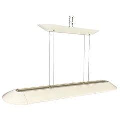 Italienischer moderner ovaler Kronleuchter aus weißem Metall und Kunststoff von Artemide, 2000er Jahre
