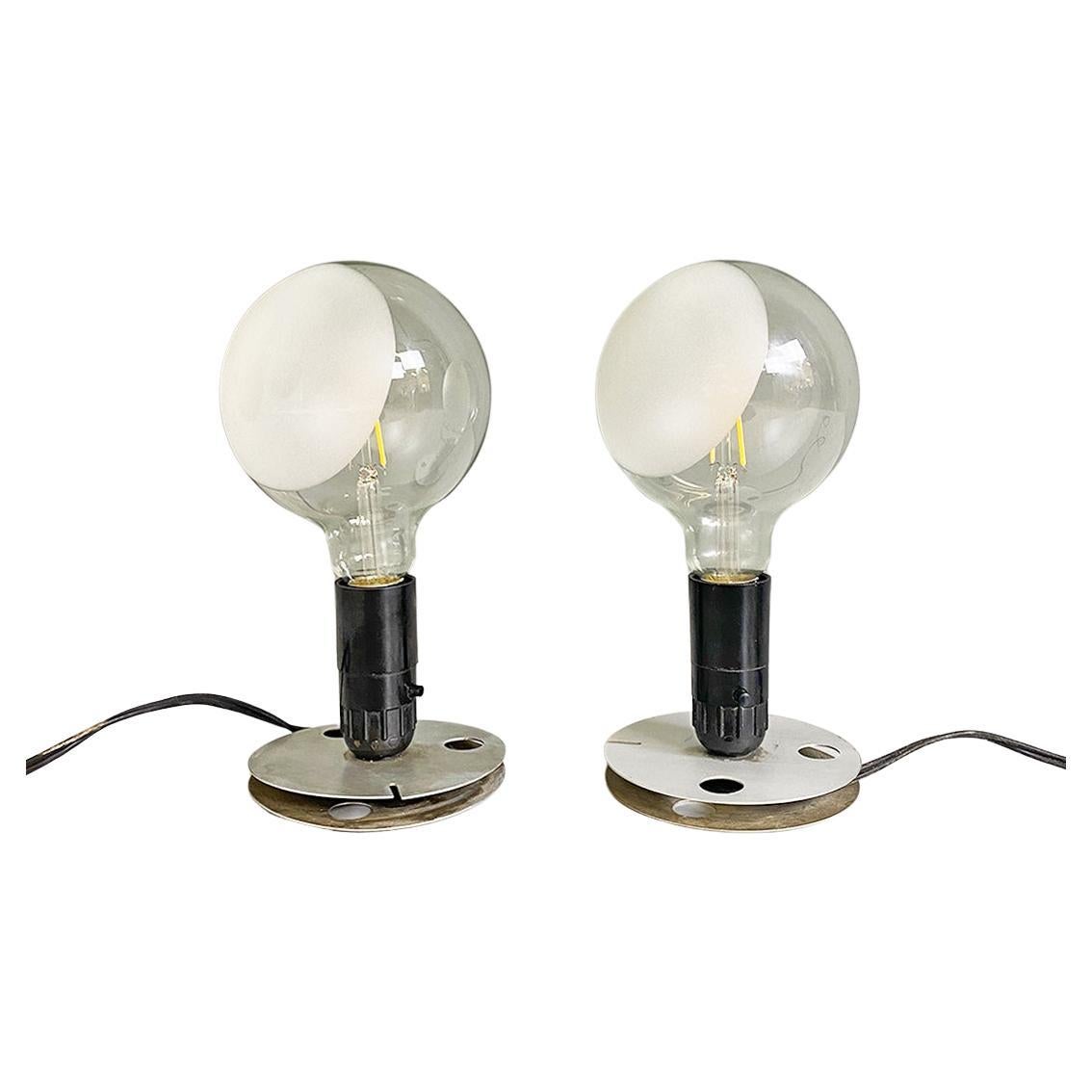 Italian Modern Pair of Lampadina Table Lamps by Castiglioni's for Flos, 1972