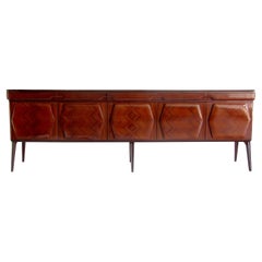 Credenza moderna italiana a cinque ante in palissandro di Ico Parisi