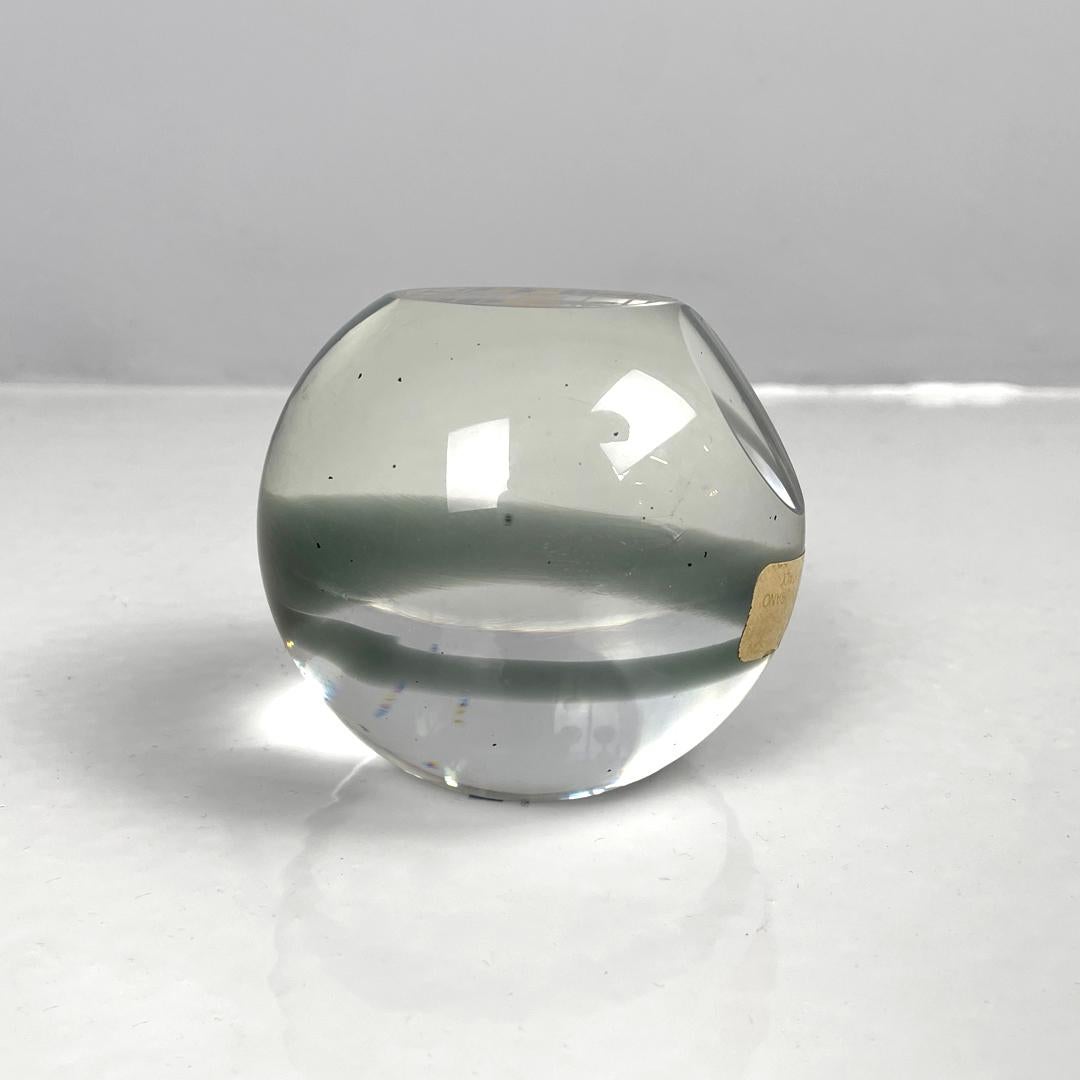 Late 20th Century Italian modern paperweight by V. Nason & C. in transparent Murano glass, 1990s For Sale