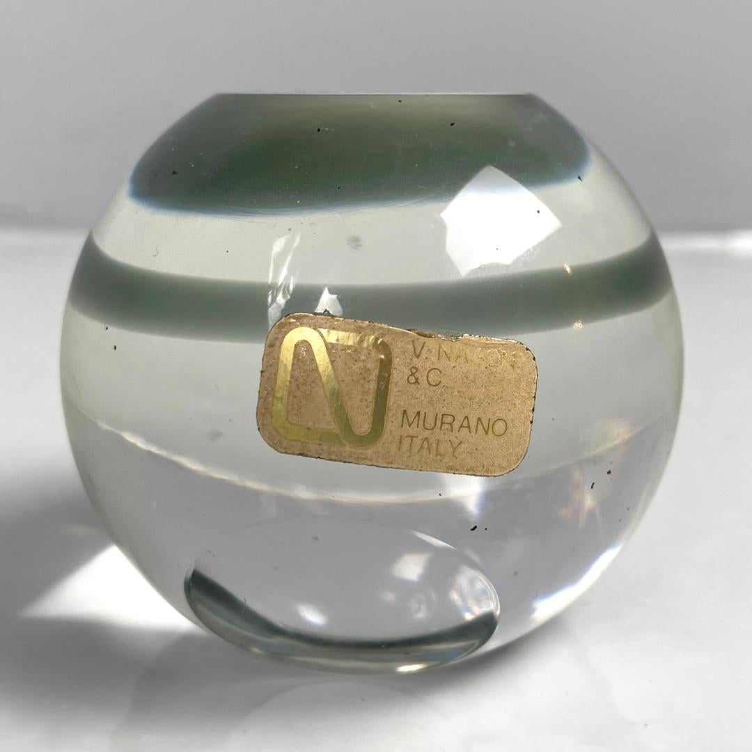 Italian modern paperweight by V. Nason & C. in transparent Murano glass, 1990s For Sale 3