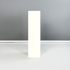 Italian Modern Parallelepiped Display Stand in White Painted Wood, 1990s