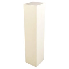 Italian Modern Parallelepiped Display Stand in White Painted Wood, 1990s