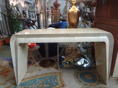 Italian Modern Parchment Console Table