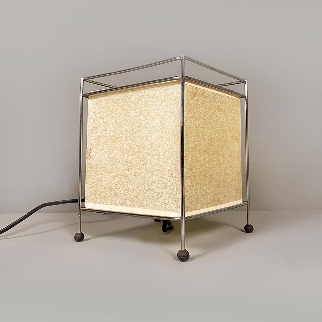 Italian Modern Parchment, Metal and Plastic Bedside or Table Lamps, 1980s 2