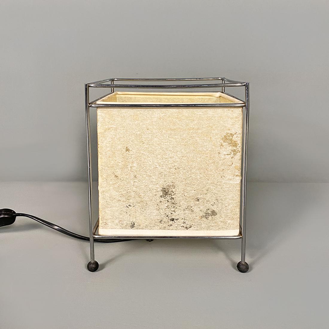 Italian Modern Parchment, Metal and Plastic Bedside or Table Lamps, 1980s 4