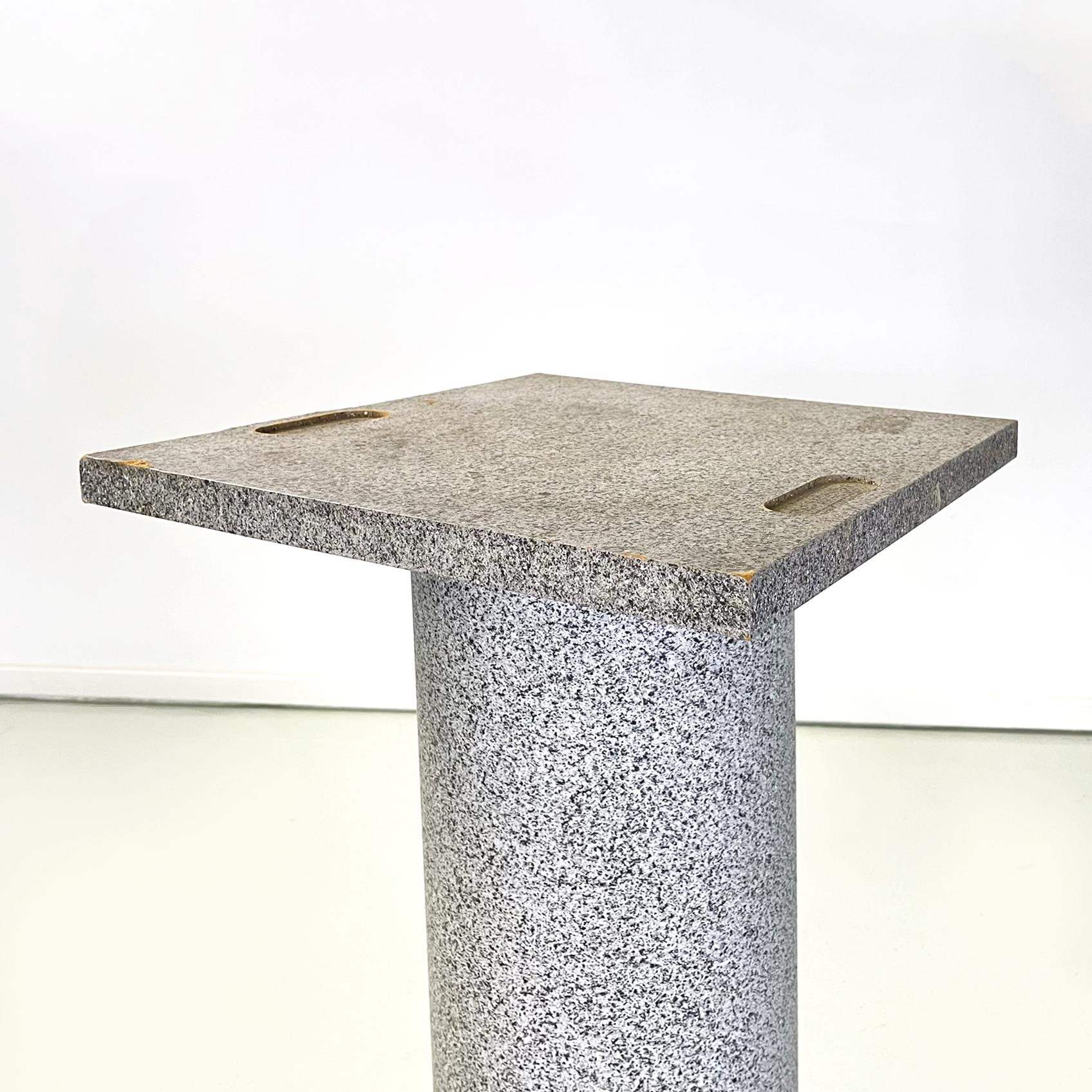 Post-Modern Italian Modern Pedestal Column in Wood Painted as Stone, 1990s-2000s For Sale