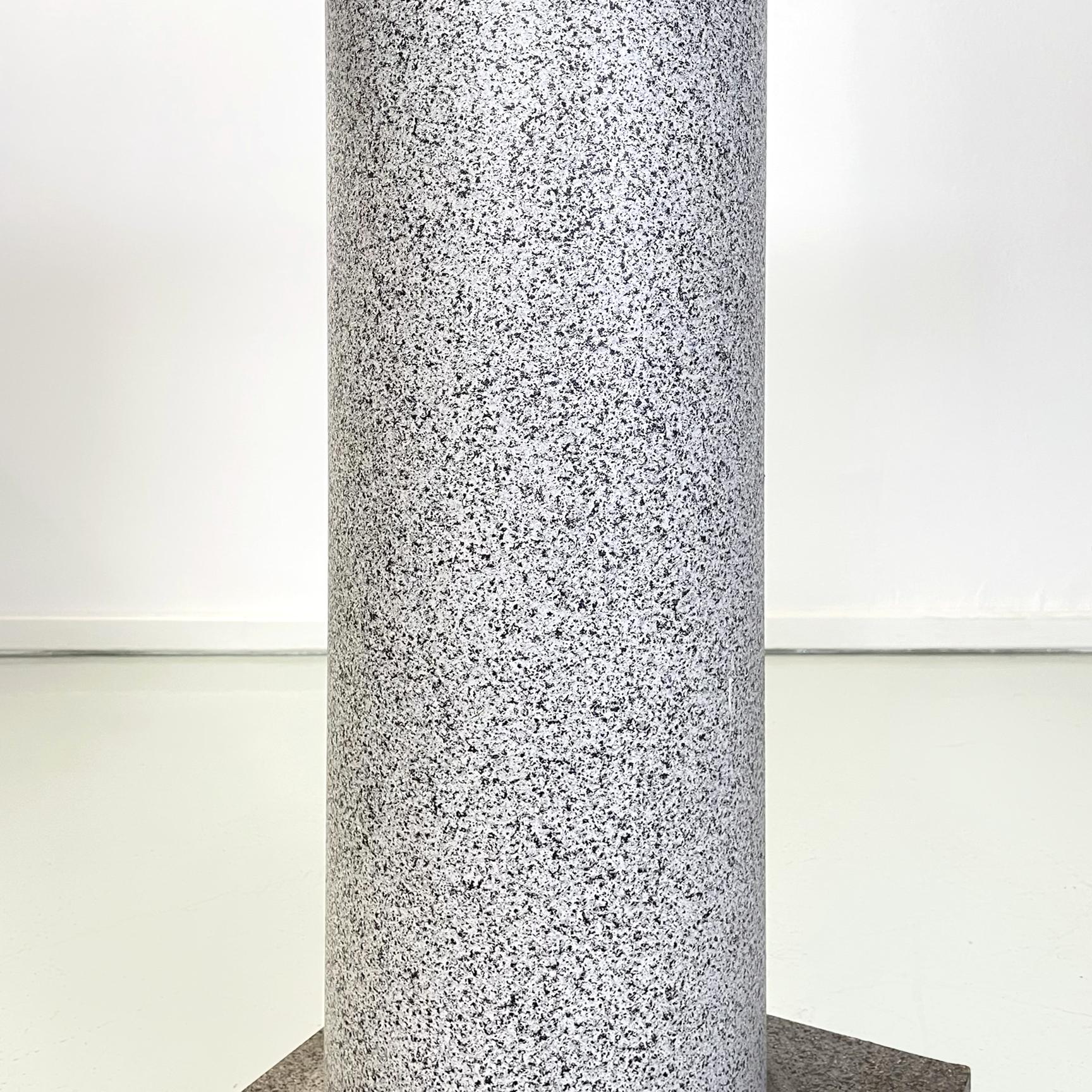 Italian Modern Pedestal Column in Wood Painted as Stone, 1990s-2000s For Sale 2