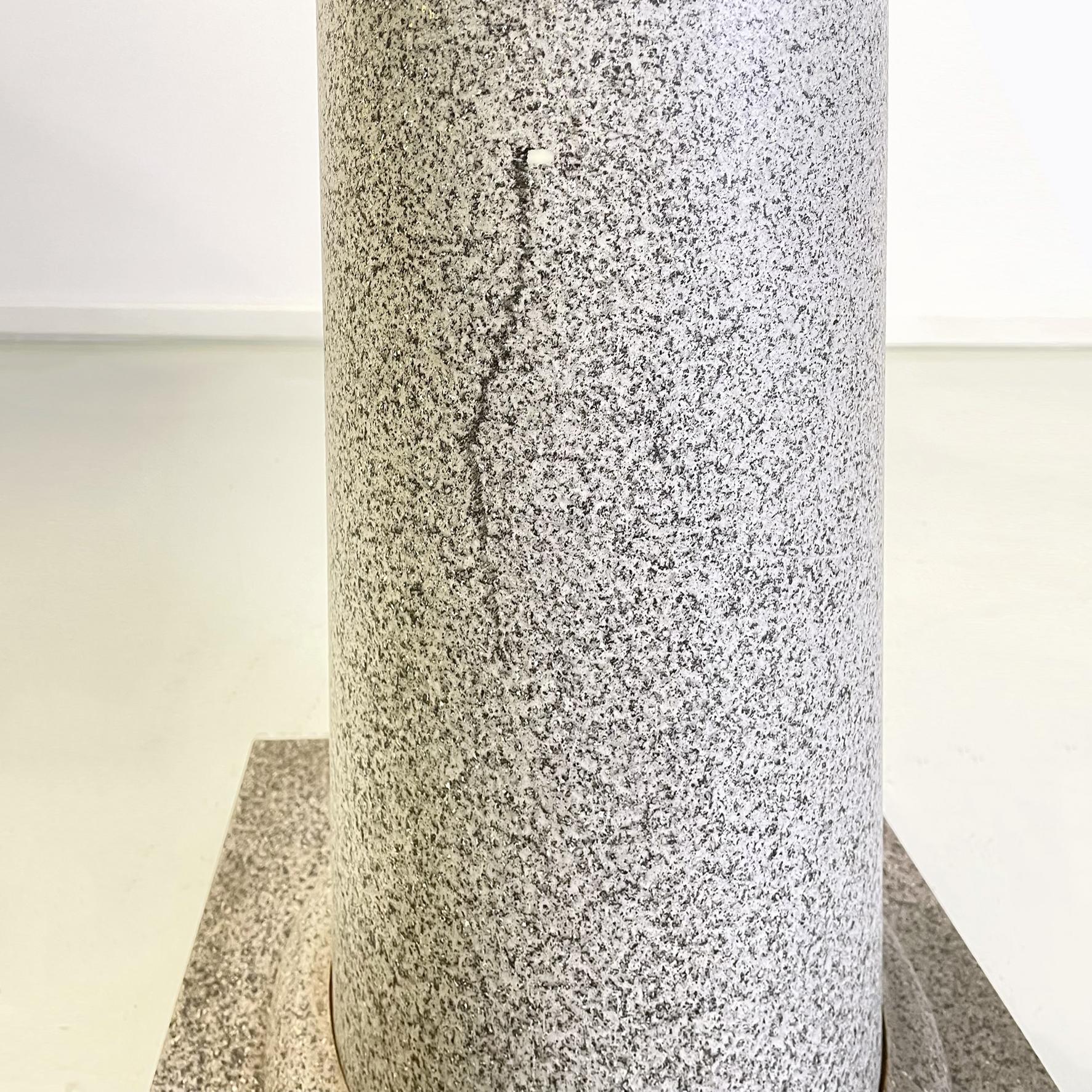 Italian Modern Pedestal Column in Wood Painted as Stone, 1990s-2000s For Sale 3