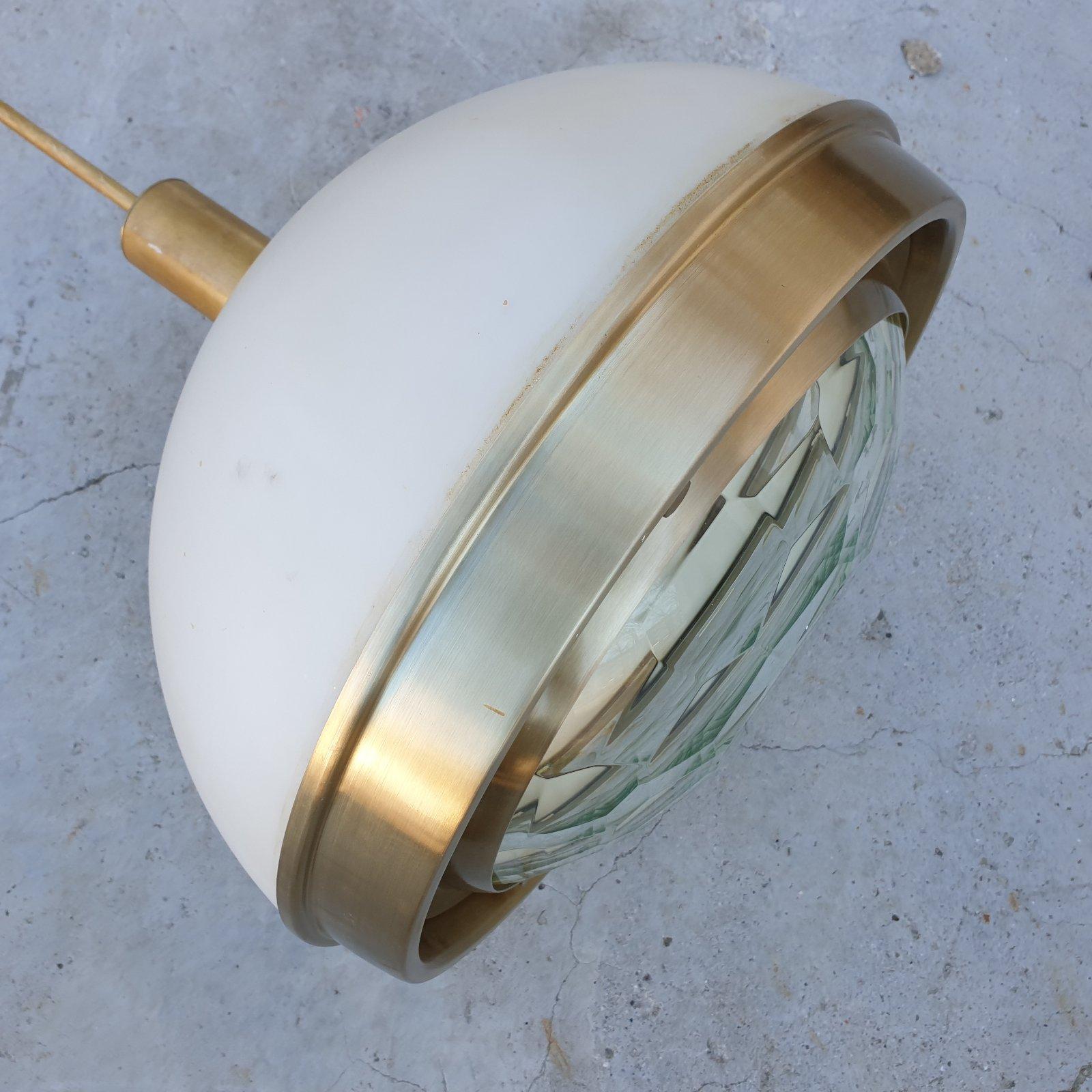 Brass Italian Modern Pendant Lamp by Pia Giudetti Crippa for Lumi, Italy 60s For Sale