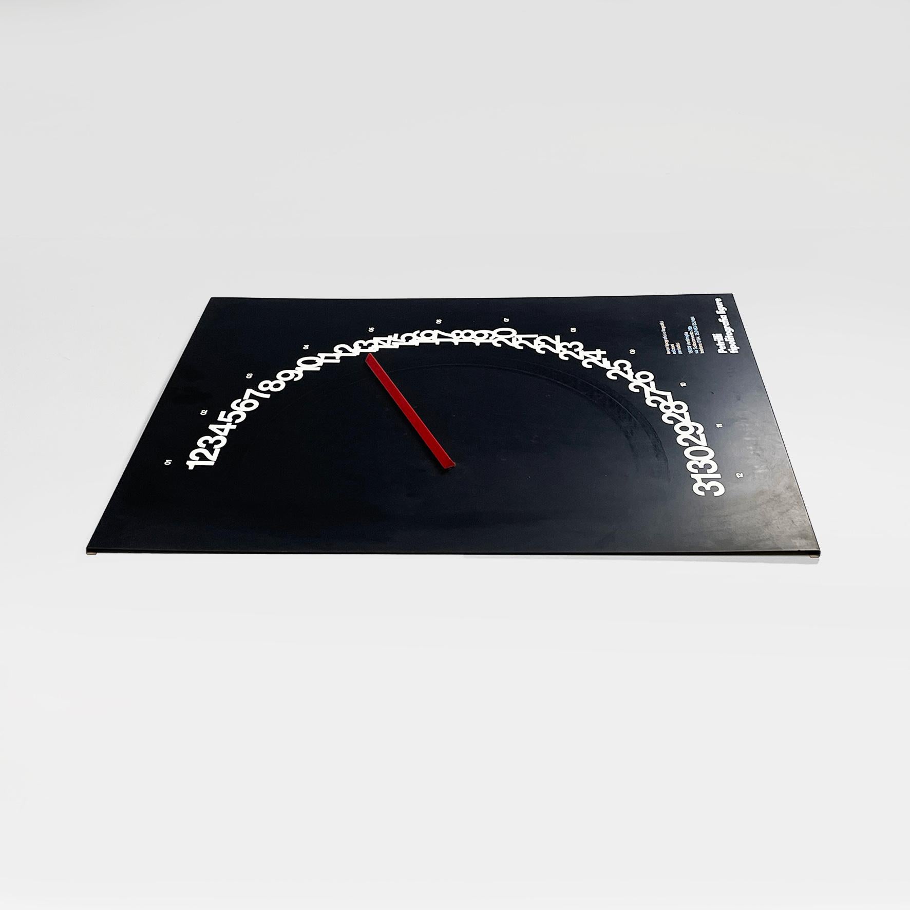 Italian modern perpetual Meridiana calendar Giulio Confalonieri Studio Nava 1978 9