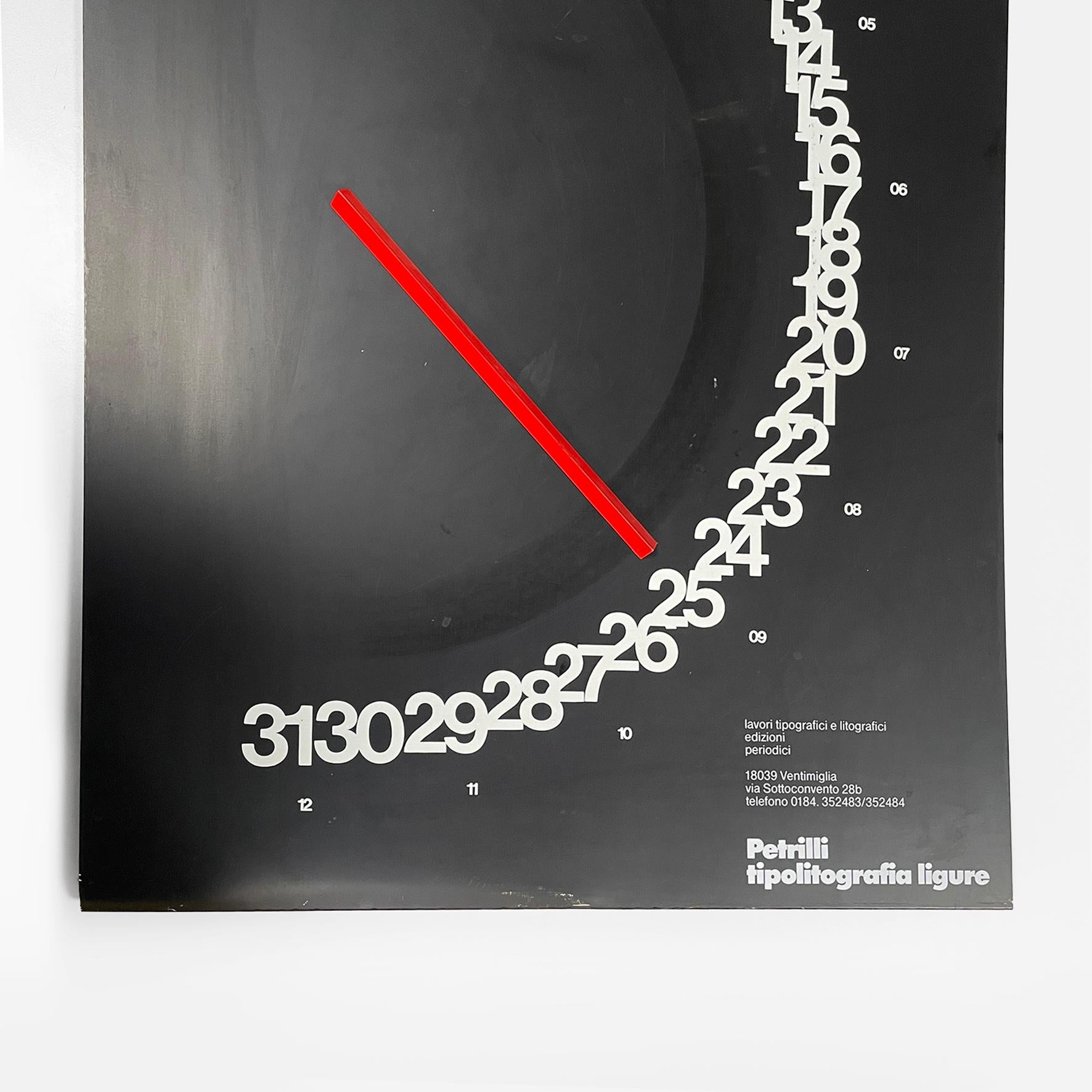Calendario perpetuo moderno italiano Meridiana Giulio Confalonieri Studio Nava 1978 en venta 8