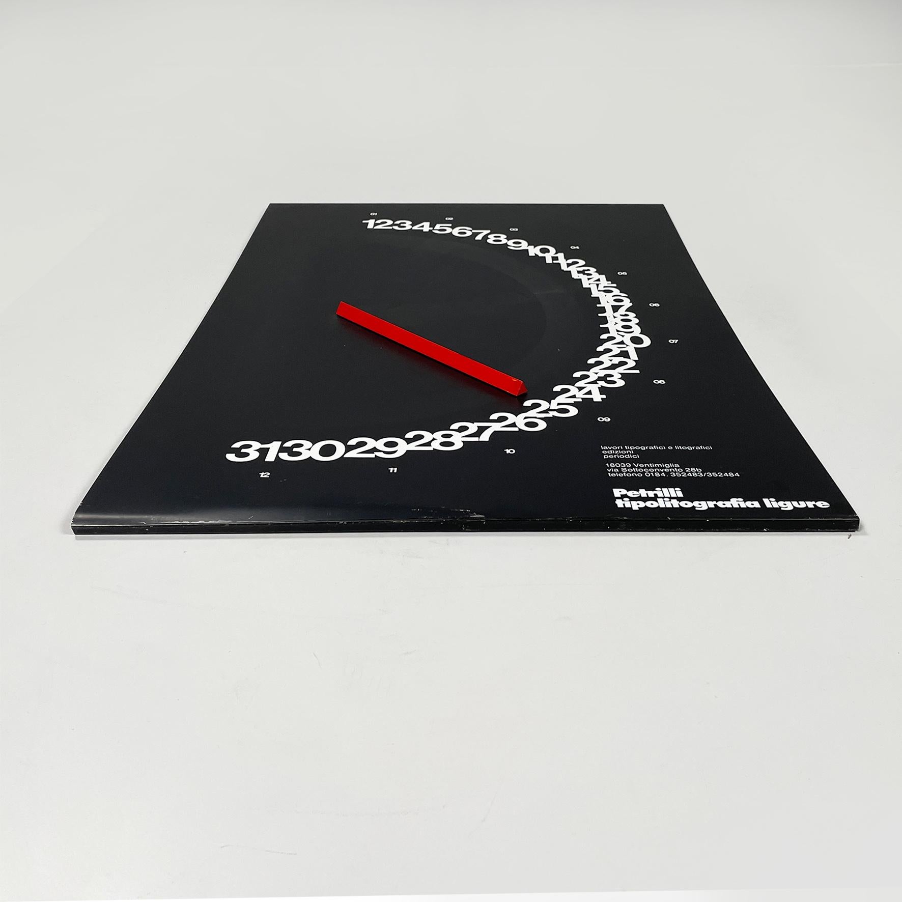 Calendario perpetuo moderno italiano Meridiana Giulio Confalonieri Studio Nava 1978 en venta 10