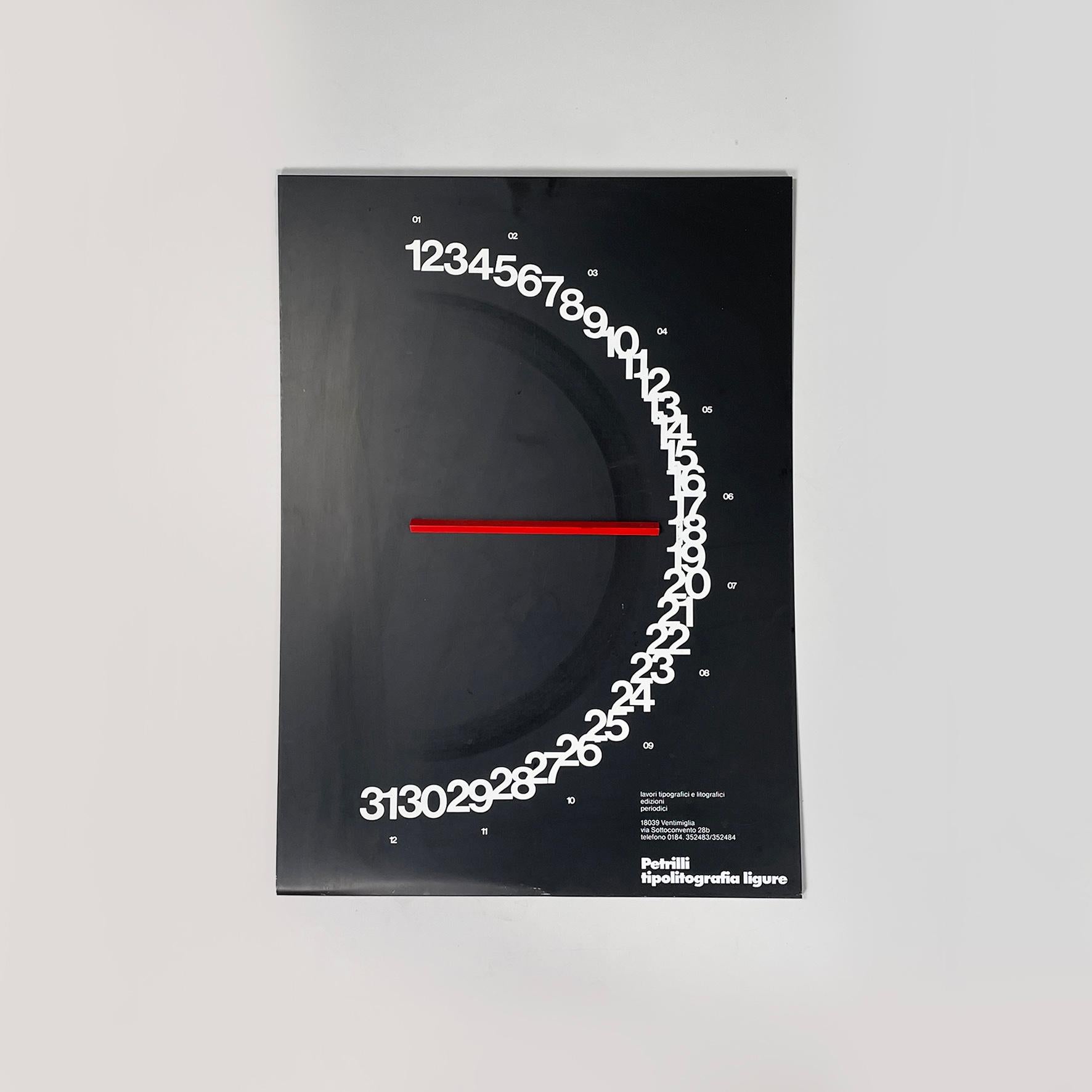 Calendario perpetuo moderno italiano Meridiana Giulio Confalonieri Studio Nava 1978 en venta 13
