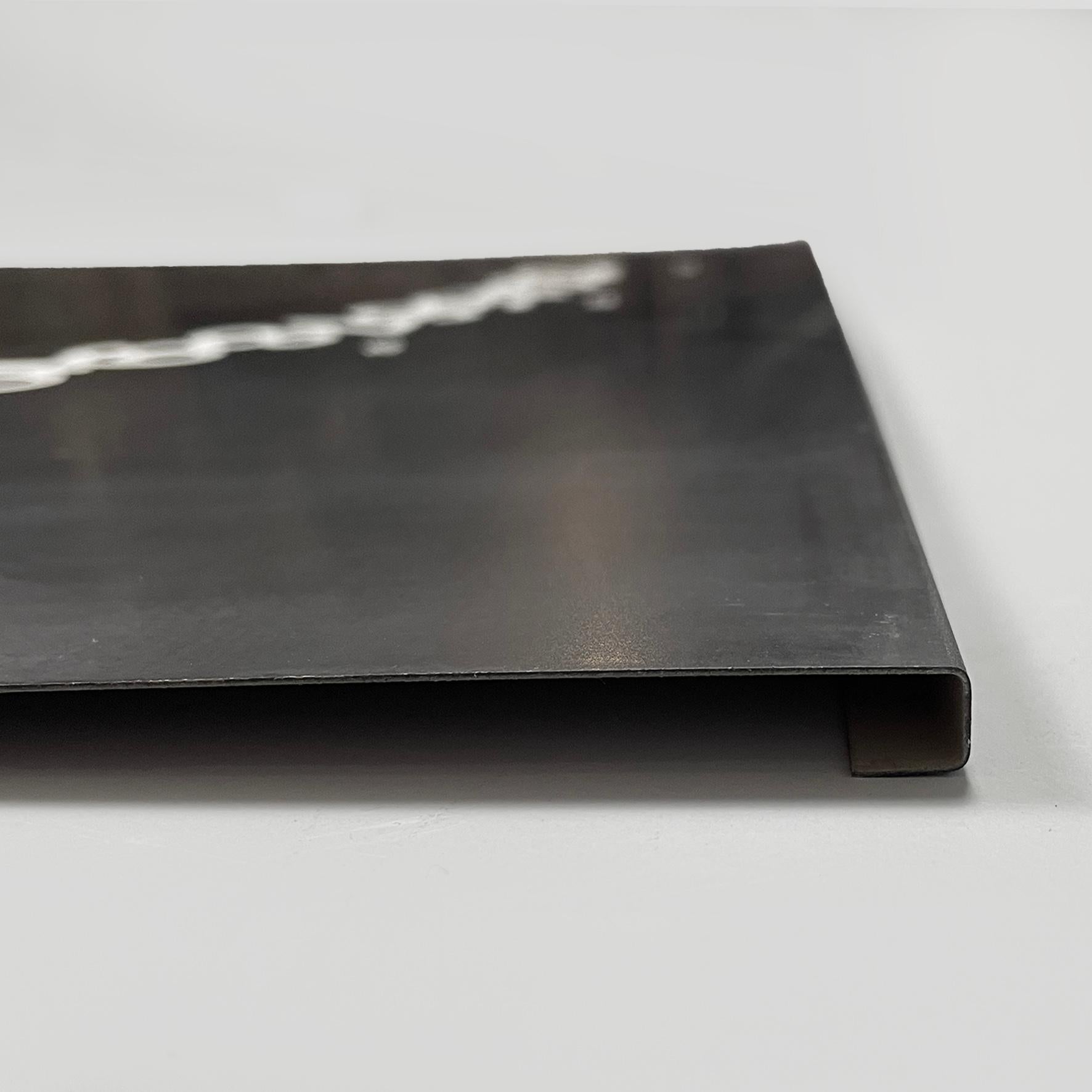 Metal Italian modern perpetual Meridiana calendar Giulio Confalonieri Studio Nava 1978