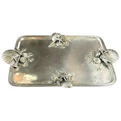 Vintage Italian Modern Pewter Serving Tray, Richard Cipolla